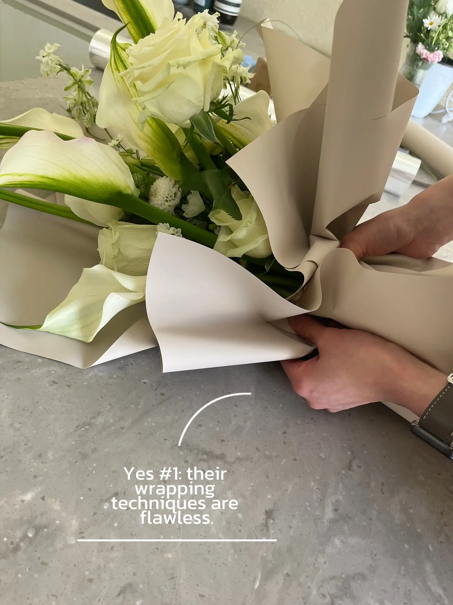 flower wrapping techniques