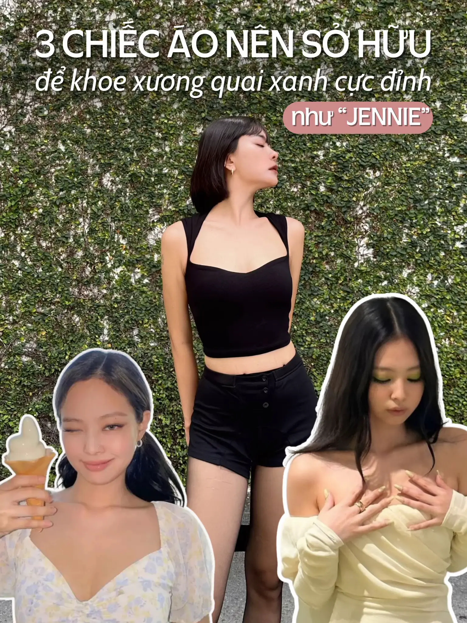 3 CHIẾC ÁO KHOE XƯƠNG QUAI XANH NHƯ JENNIE 👻 | Bộ sưu tập do Ngọc ...