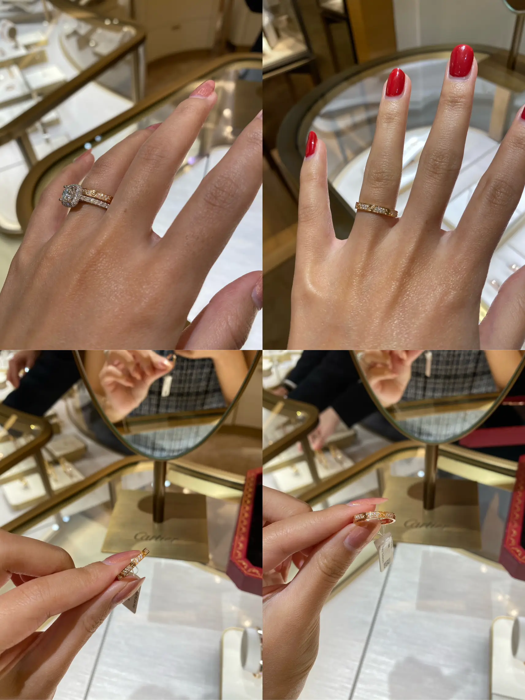 Difference between cartier love online ring and wedding band