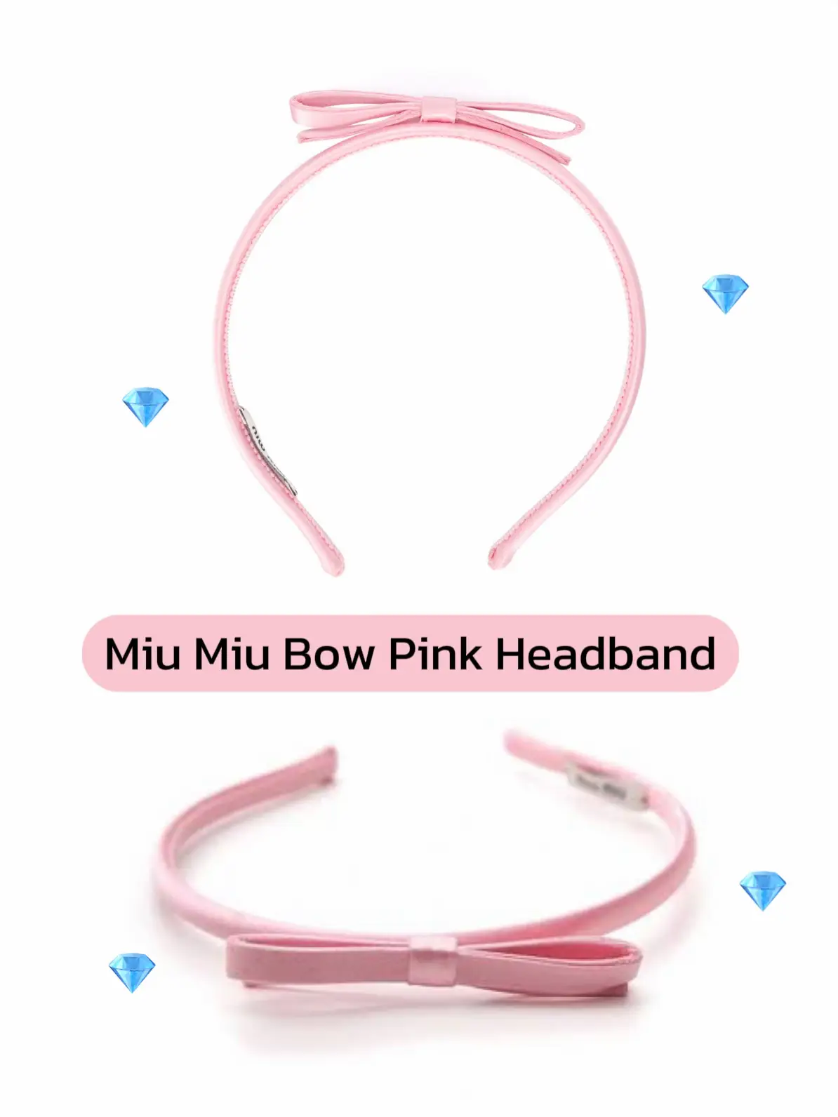 Miu Miu Bow Hairband in Pink