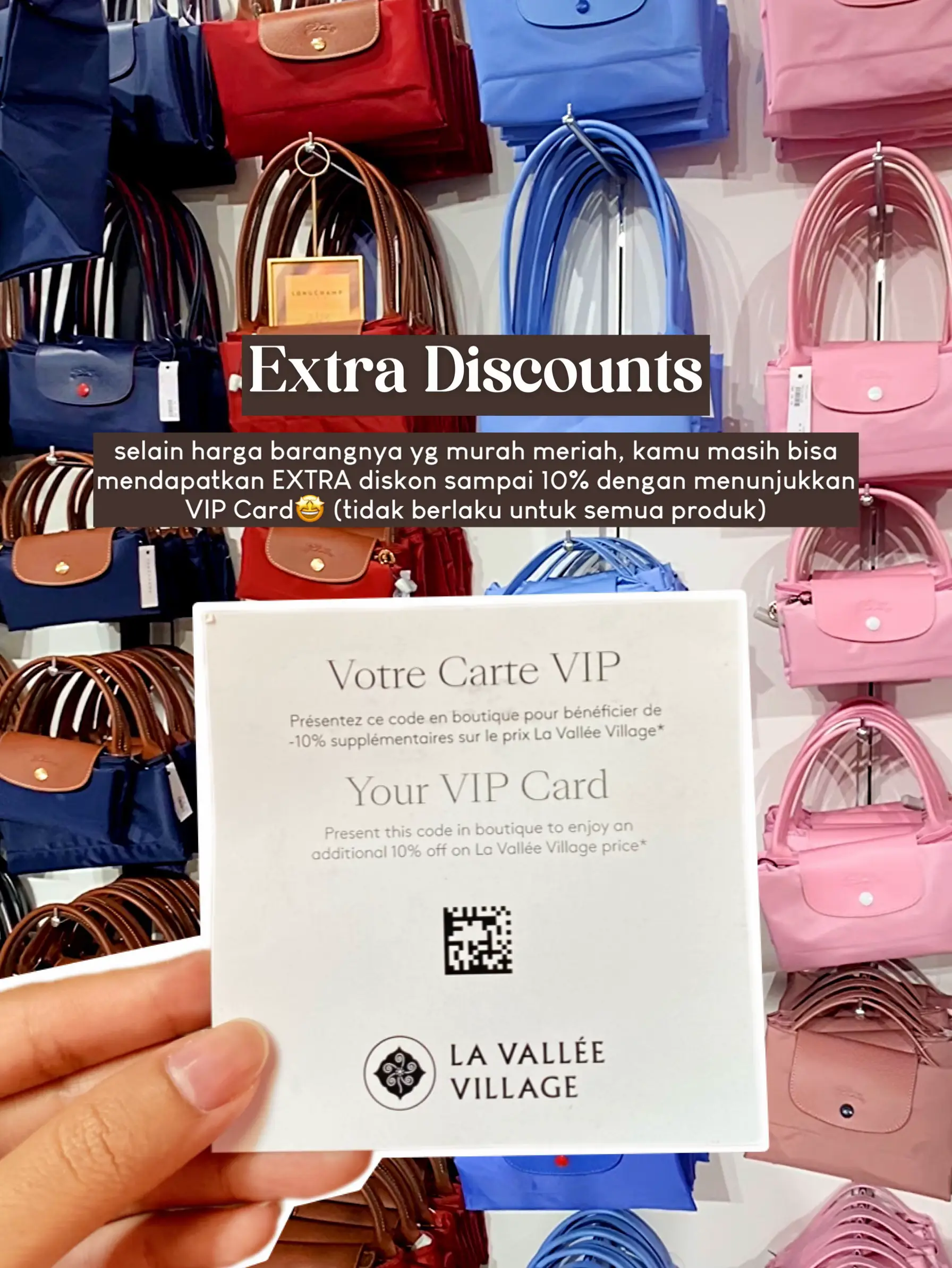 La vallée discount village longchamp prix