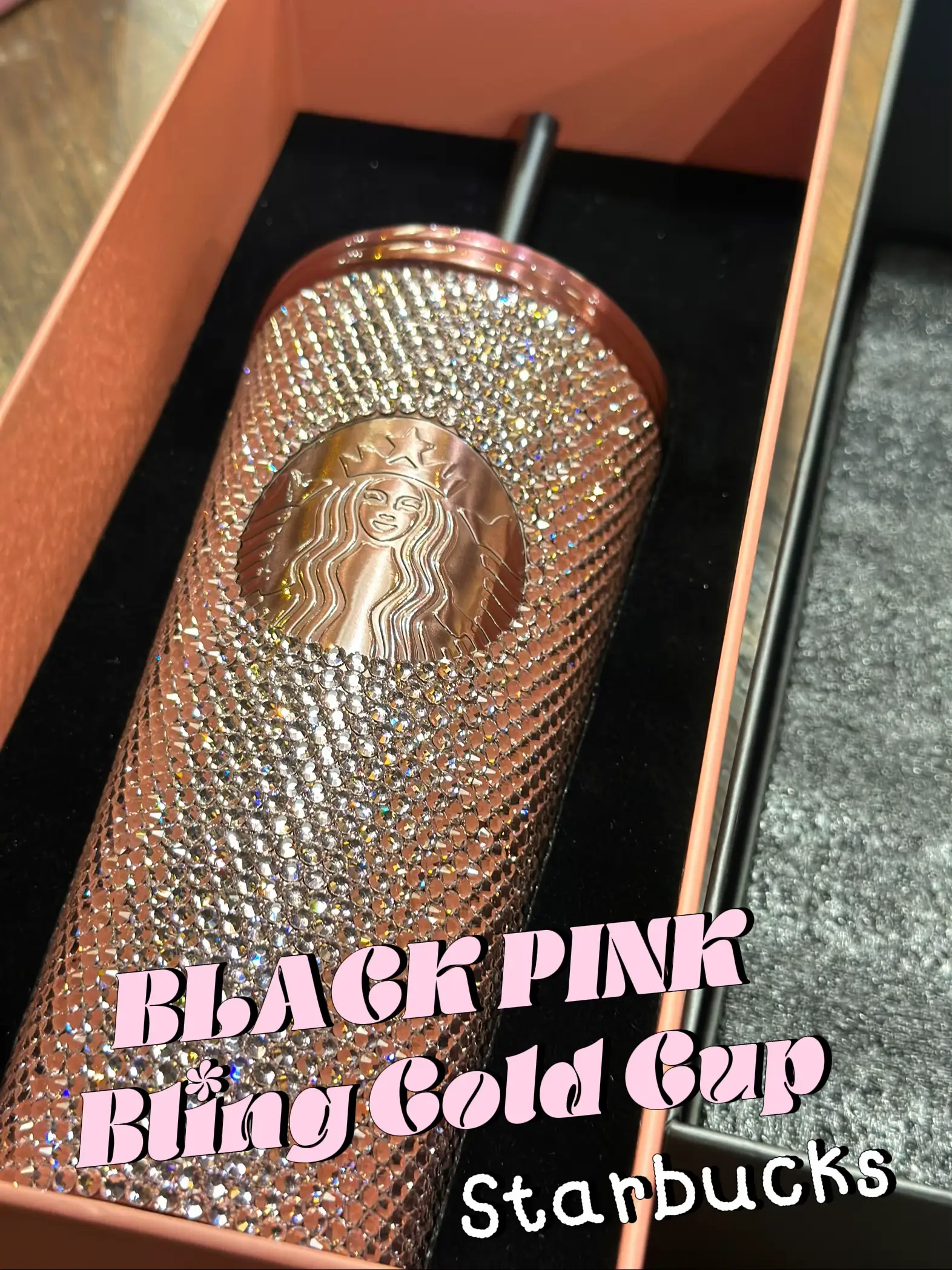 Starbucks Reusable Cold Cup Tumbler with Dark Pink Rose Crystals – With  Love Boss Lady