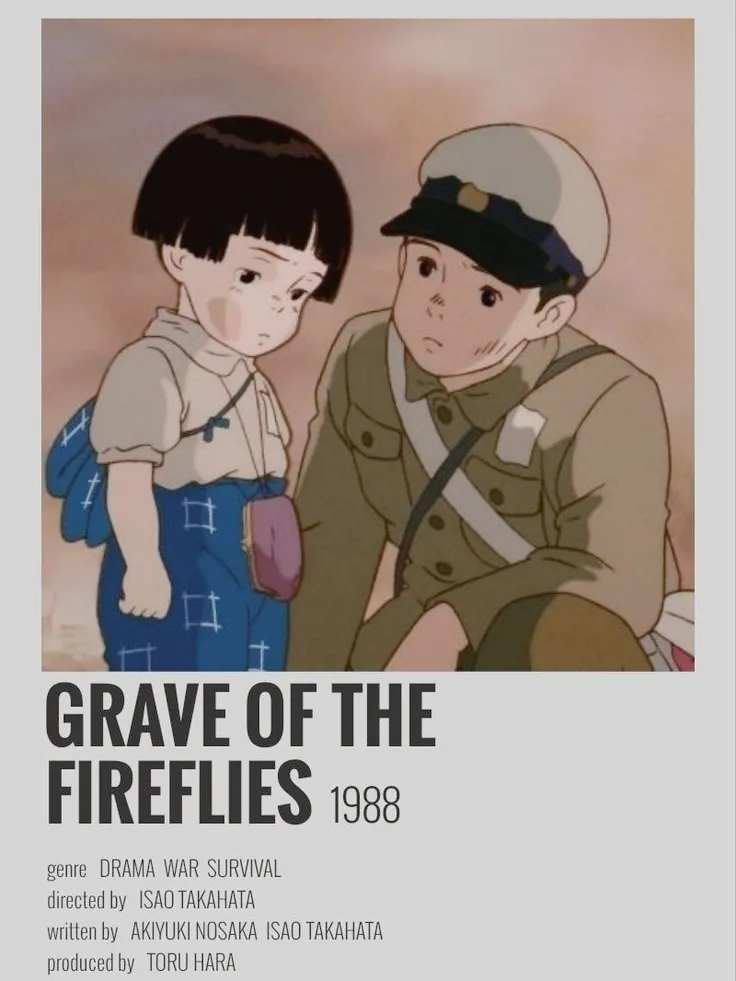 Studio Ghibli - Grave of the Fireflies - Minimalist Movie Poster