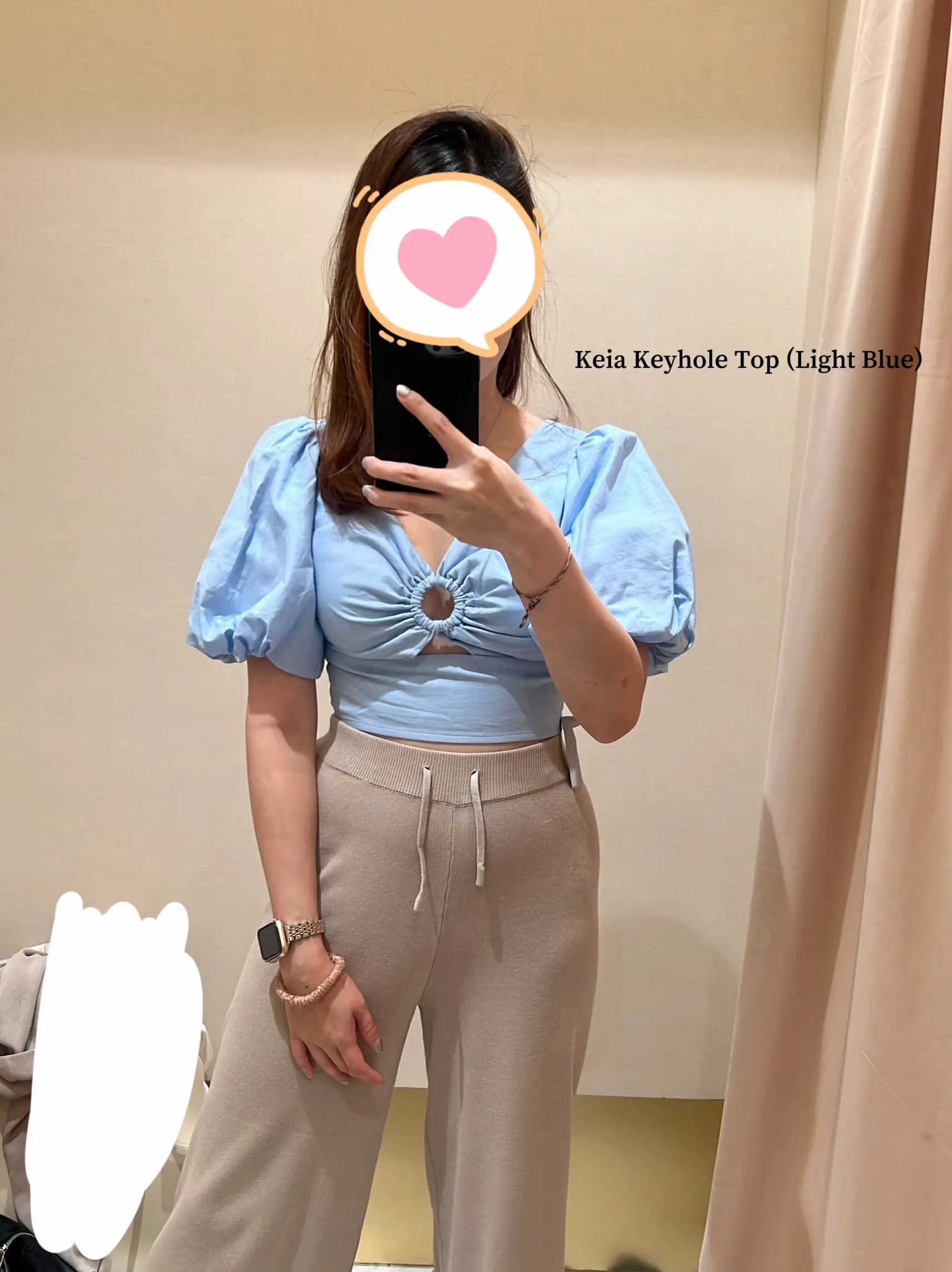 KEIA KEYHOLE TOP (LIGHT BLUE)