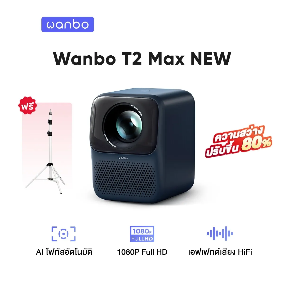 รีวิว : Wanbo T2 Max (2023) มินิโปรเจคเตอร์ FHD ในงบ 6 พันบาท