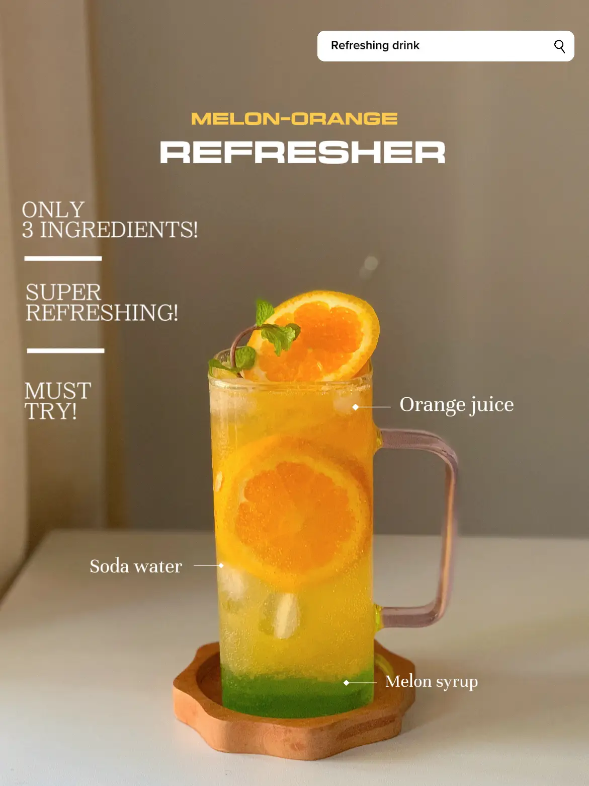 SUPER REFRESHING DRINK! ONLY 3 INGREDIENTS! Artikel disiarkan oleh juli ss Lemon8 pic