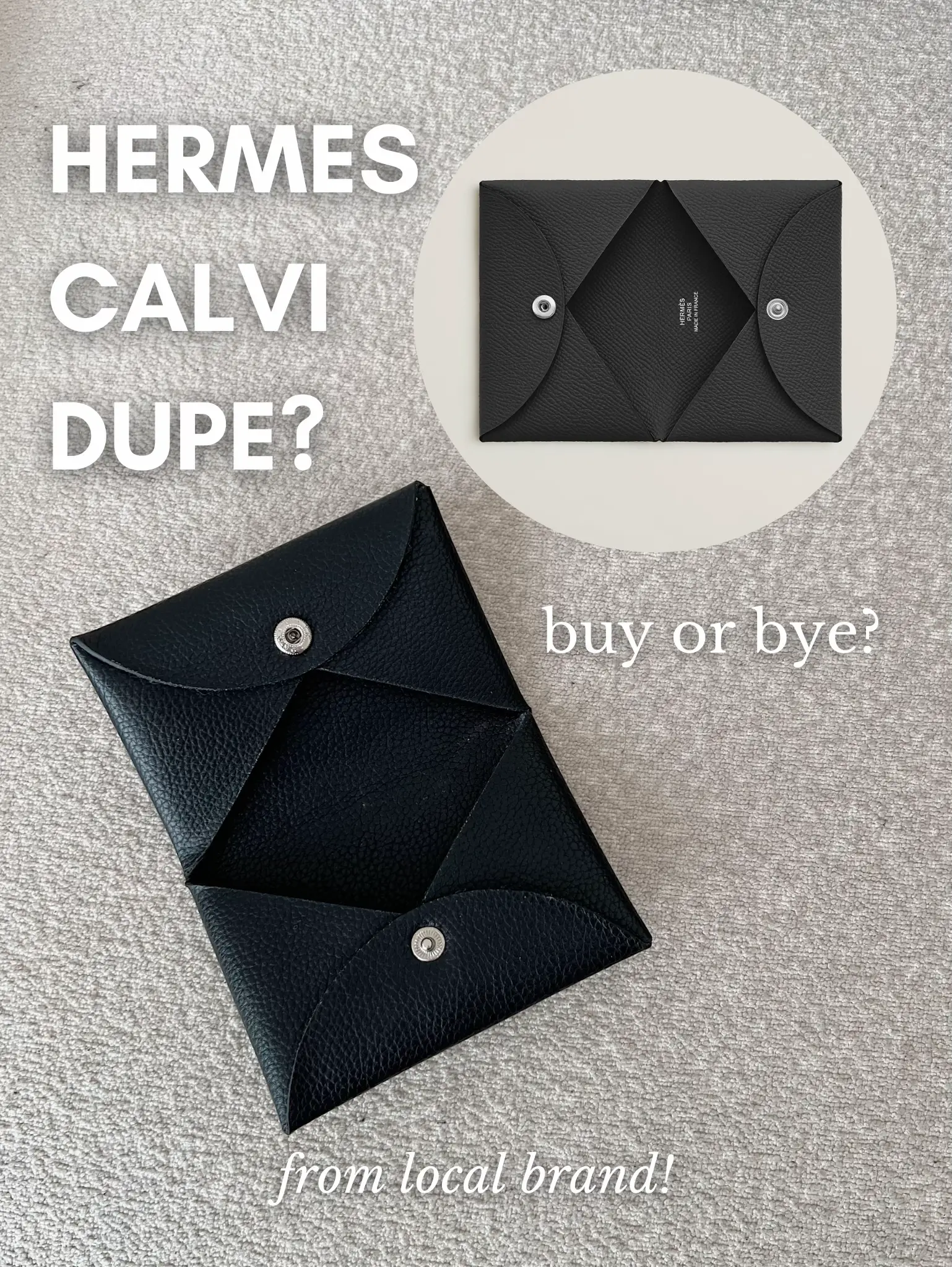 HERMES Calvi Card Holder in Black - More Than You Can Imagine