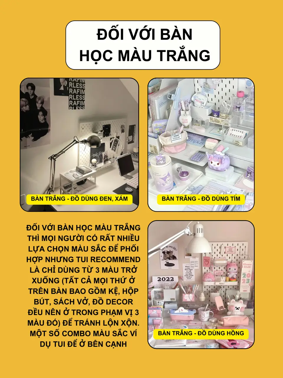 ⊹ tips phối màu decor bàn học ⊹ ₊ Bộ sưu tập do Fudgel đăng Lemon8