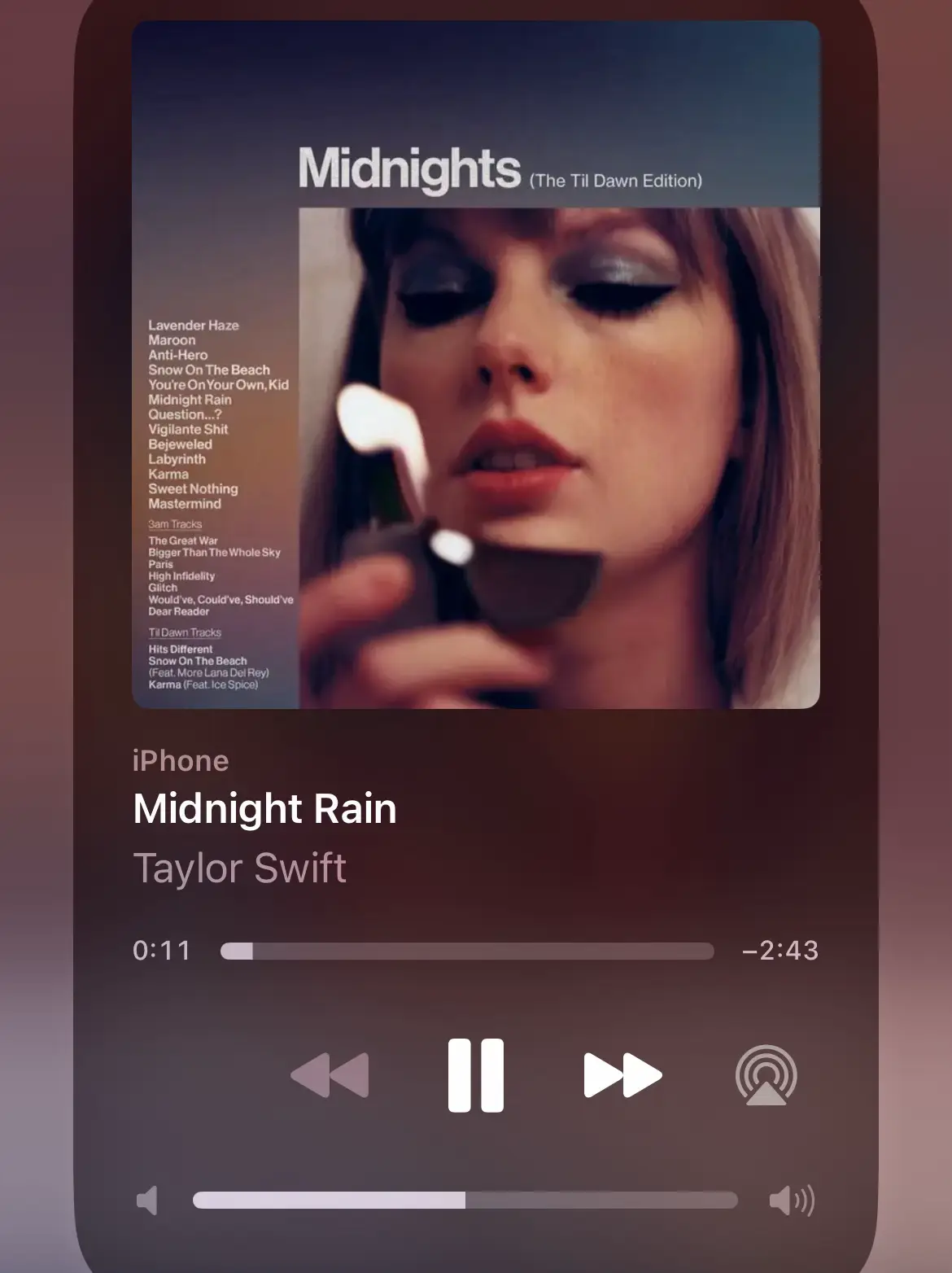 ☔️5 songs that come with Taylor Swift rain🌧️ | Gallery posted by  กาแฟกระป๋อง | Lemon8