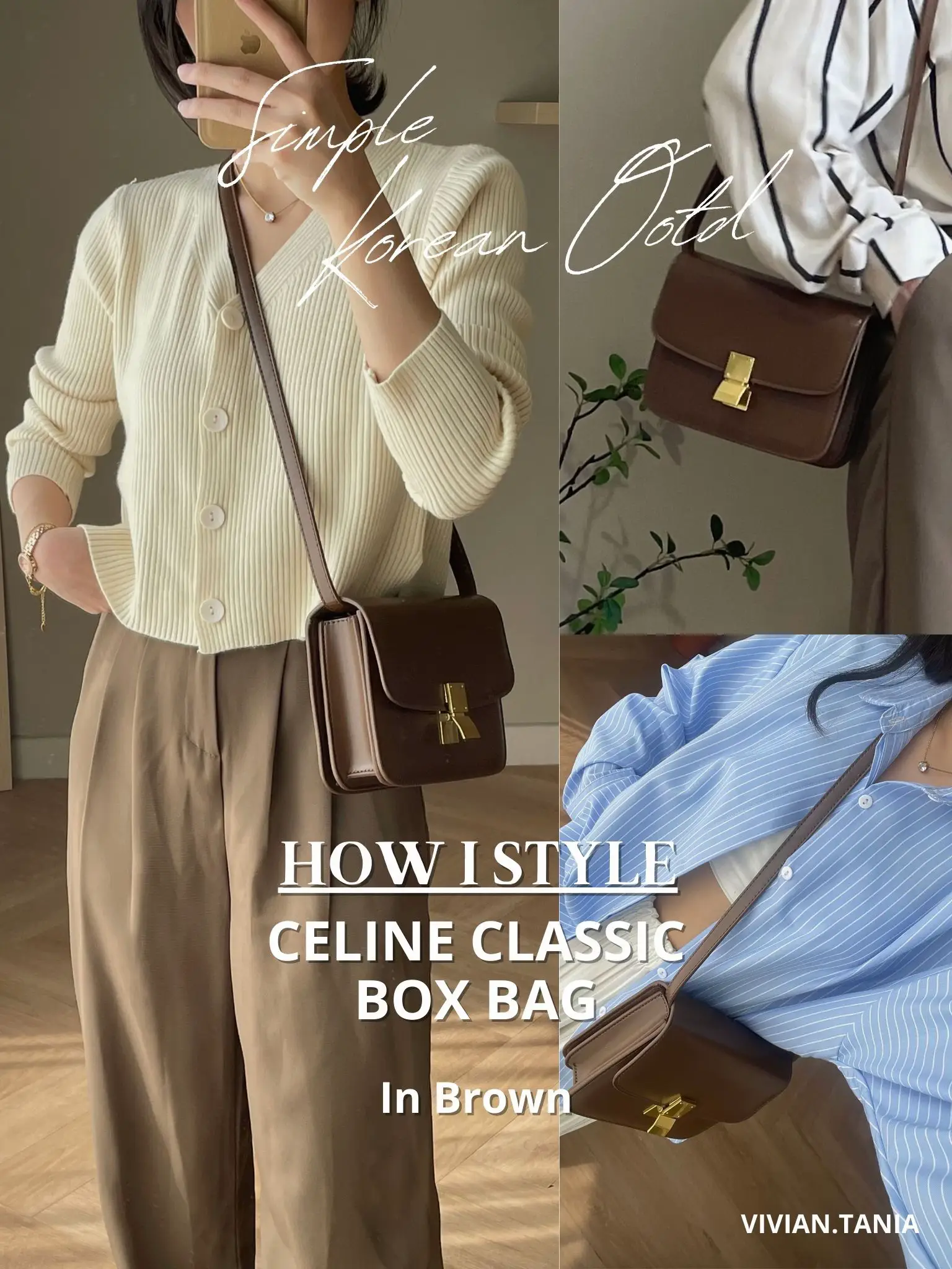 Outfit Inspo: Celine Classic Box in Brown