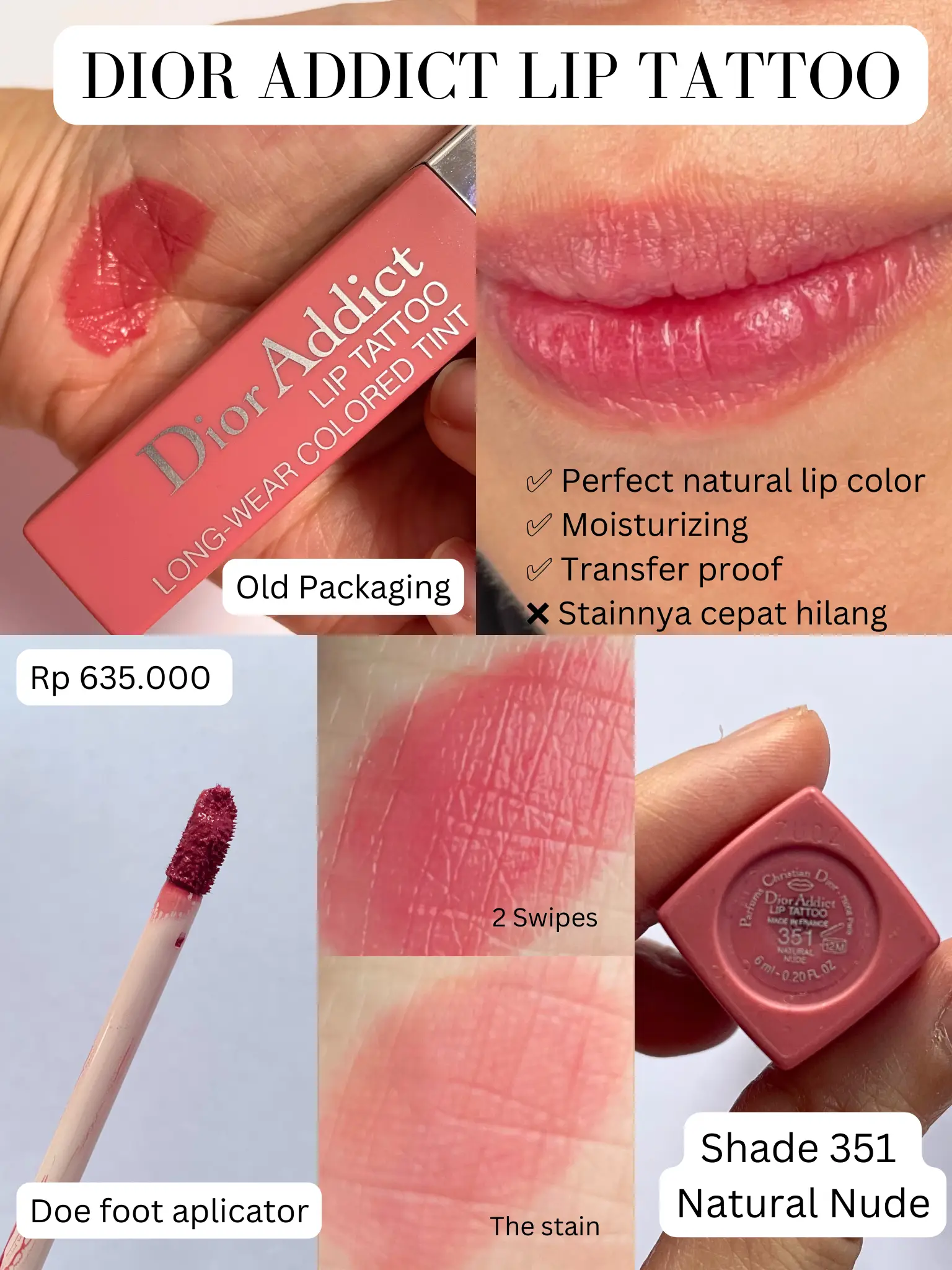 Dior lip tattoo asli shop dan palsu