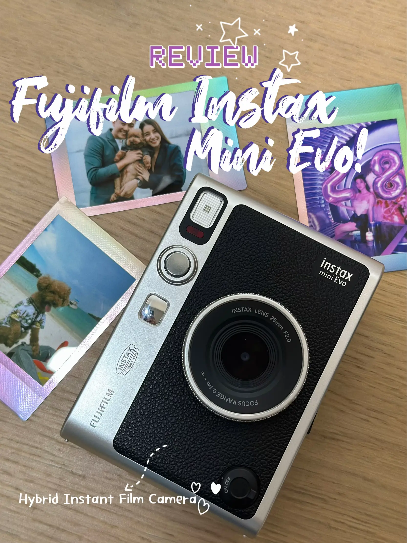 Fujifilm Instax Mini EVO Black Hybrid Camera + Mini Printer - Conns Cameras