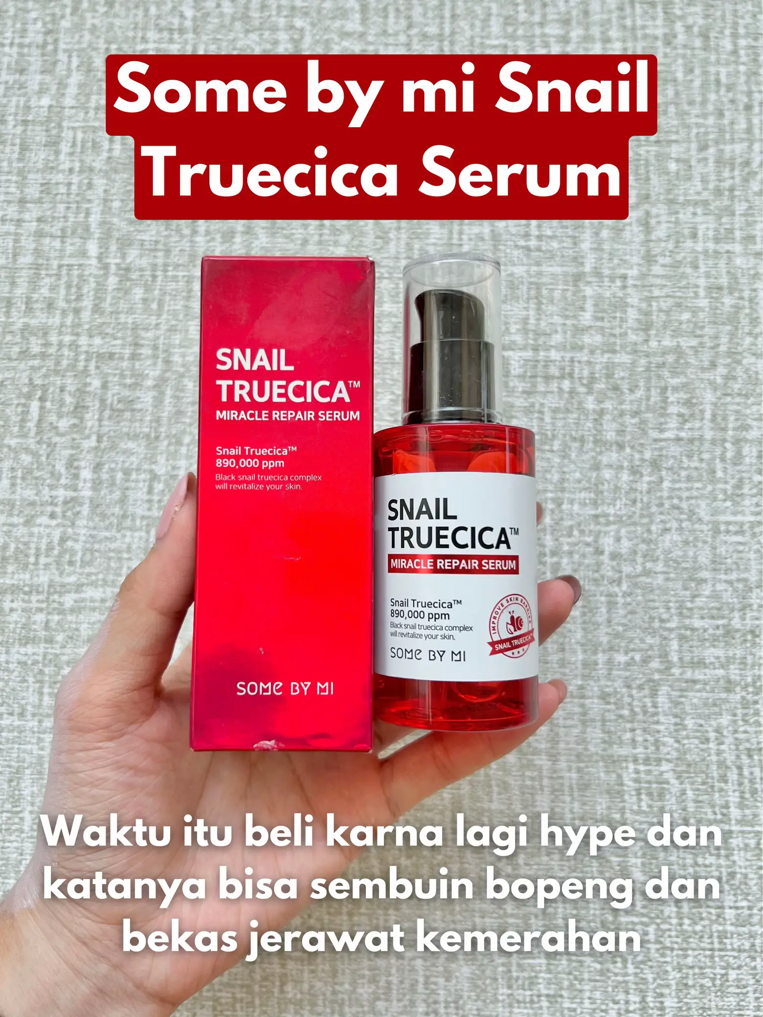 SOME BY MI Snail Trucica Miracle Repair Serum - 1.69Oz, 50ml - Made from  Snail Mucin for Sensitive Skin - Daily Repair Face Serum for Post Acne  Marks