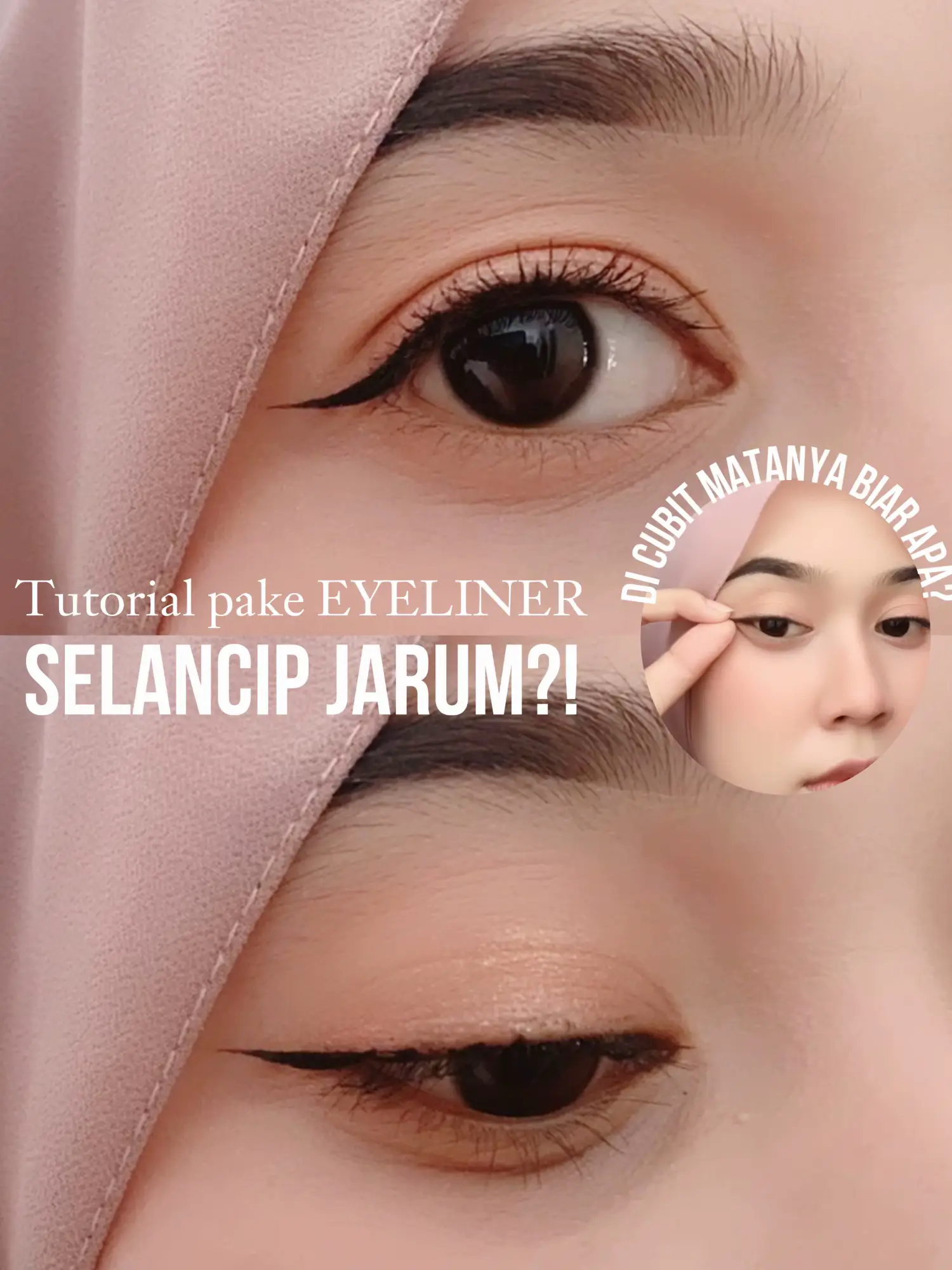 Gambar Tutorial eyeliner untuk mata bulat 