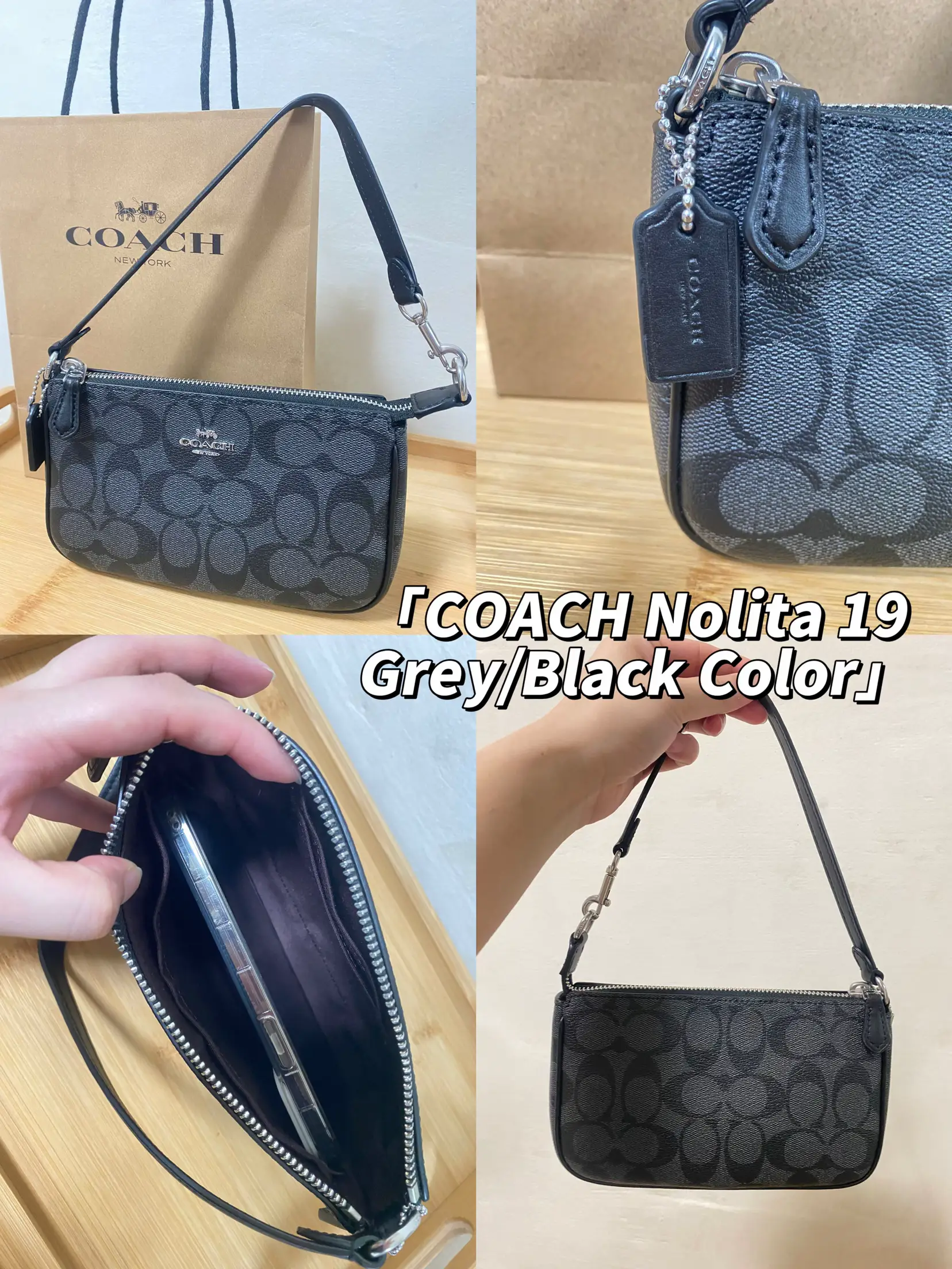 Coach Nolita 19 in Blocked Signature Canvas
