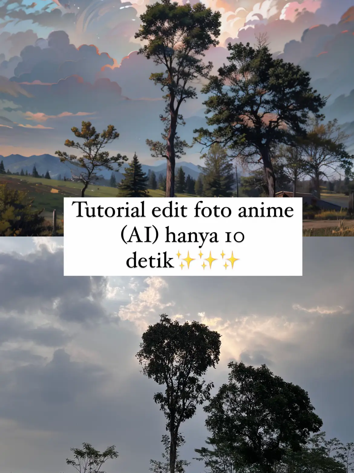 Tutorial edit foto anime (AI) hanya 10 detik✨ | Galeri diposting oleh  Ellailpoey14 | Lemon8