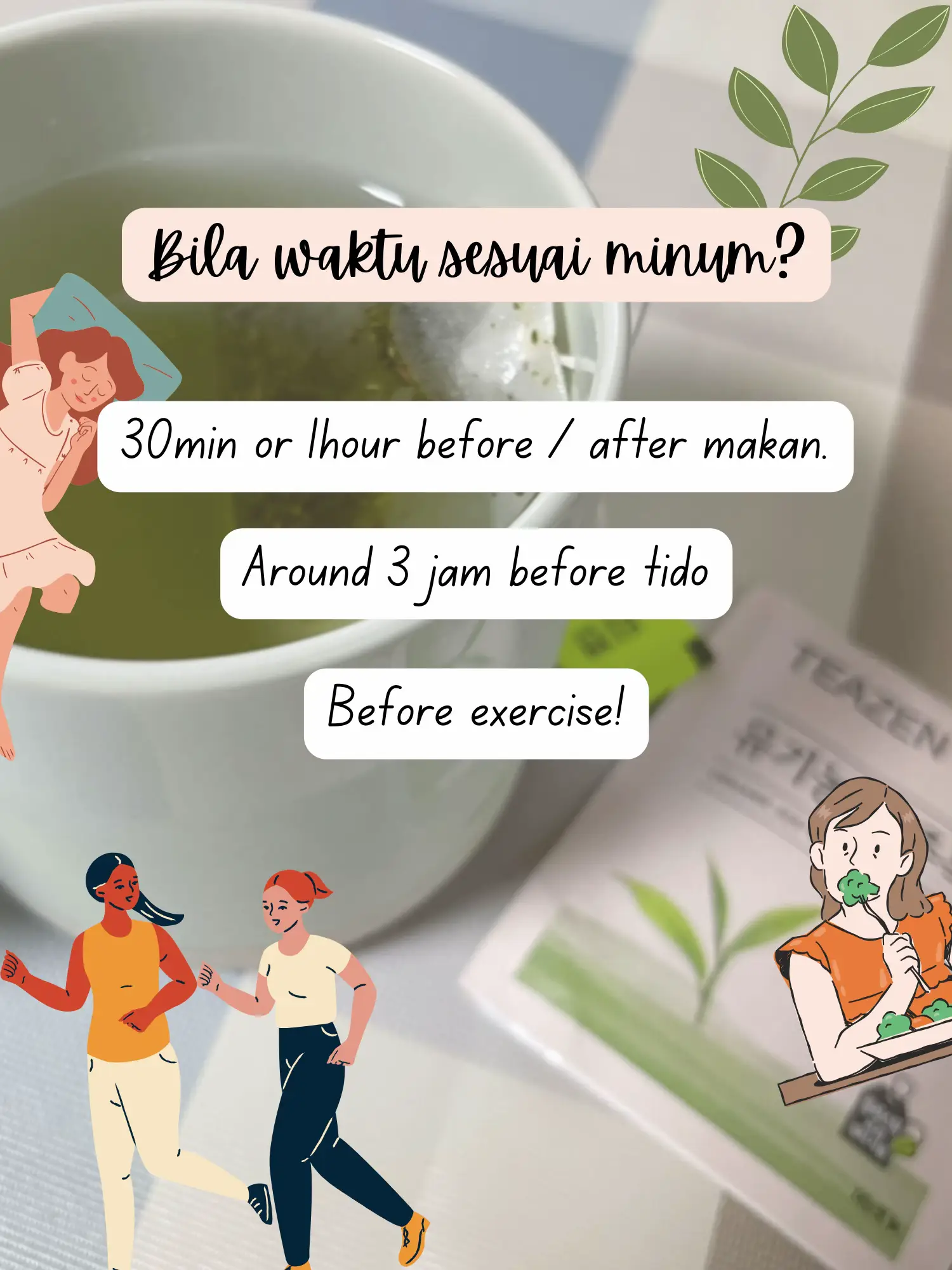 Green tea good for?🤔🍵 diet? Weight loss? Jerawat? แกลเลอรีที่โพสต์โดย