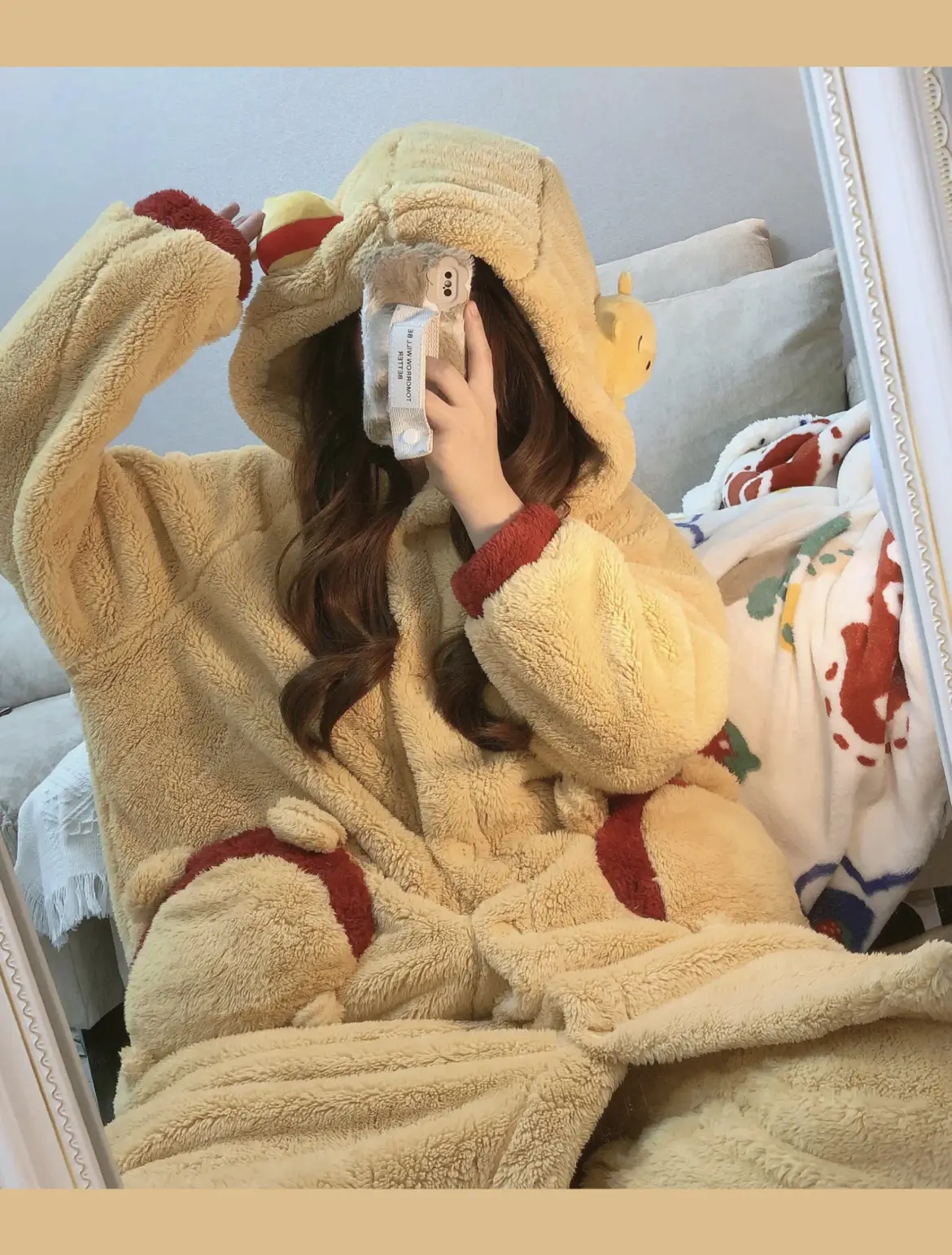 Cute hot sale fluffy pajamas