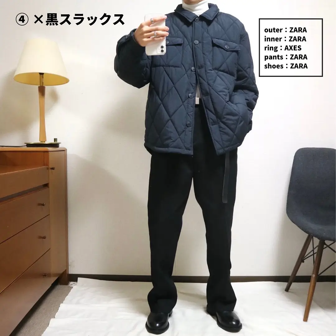 キルティングジャケット着回し】 | れい_ZARA男が投稿したフォトブック 