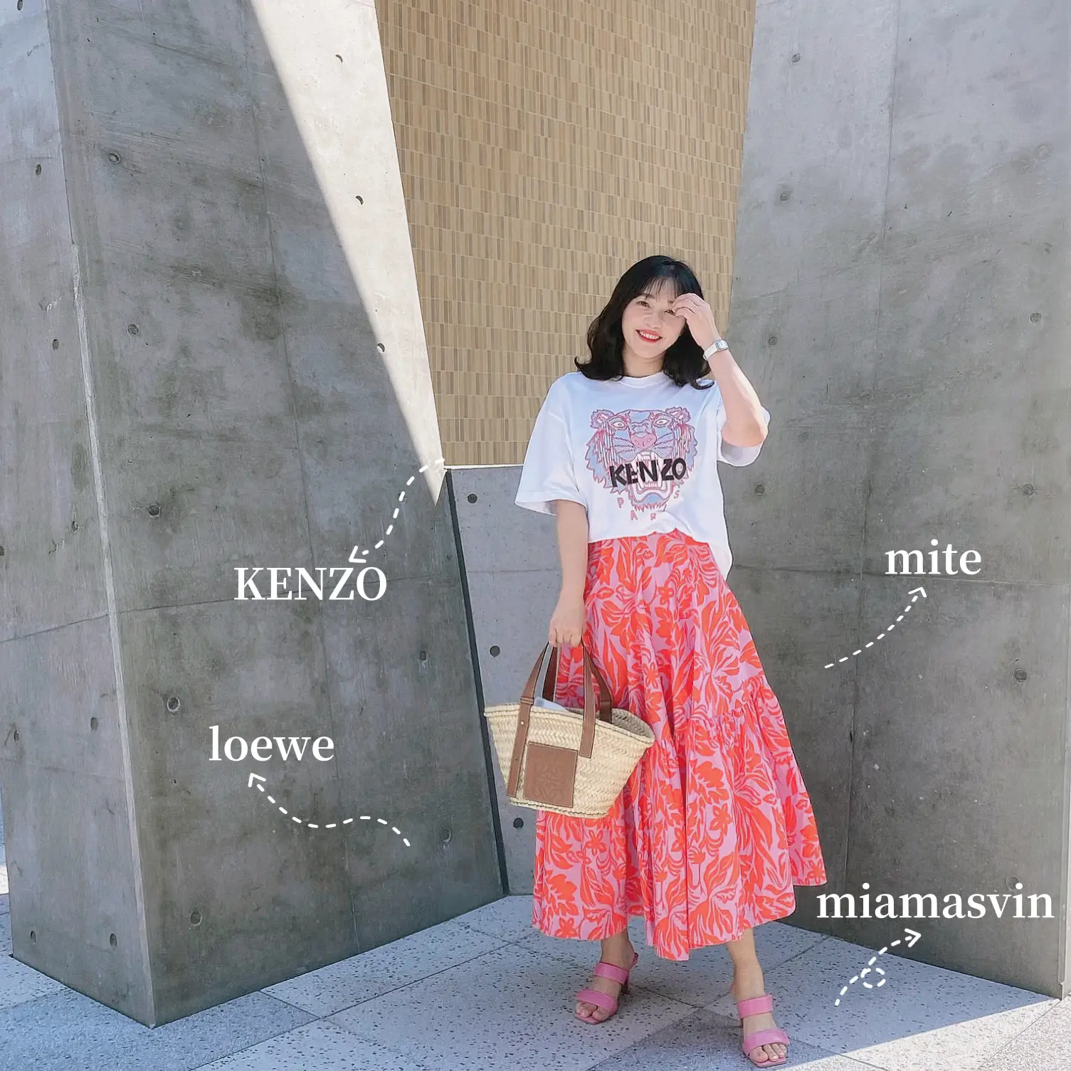 40代ファッション KENZO✖︎mite 派手スカートコーデ | yuriko5kが投稿