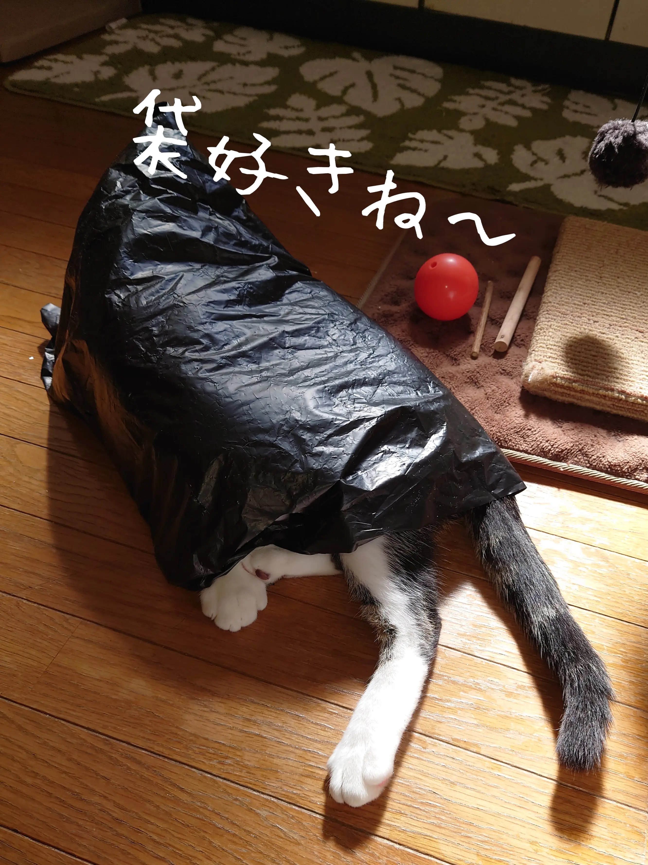 ハンドメイドのゴミじゃらし まん丸