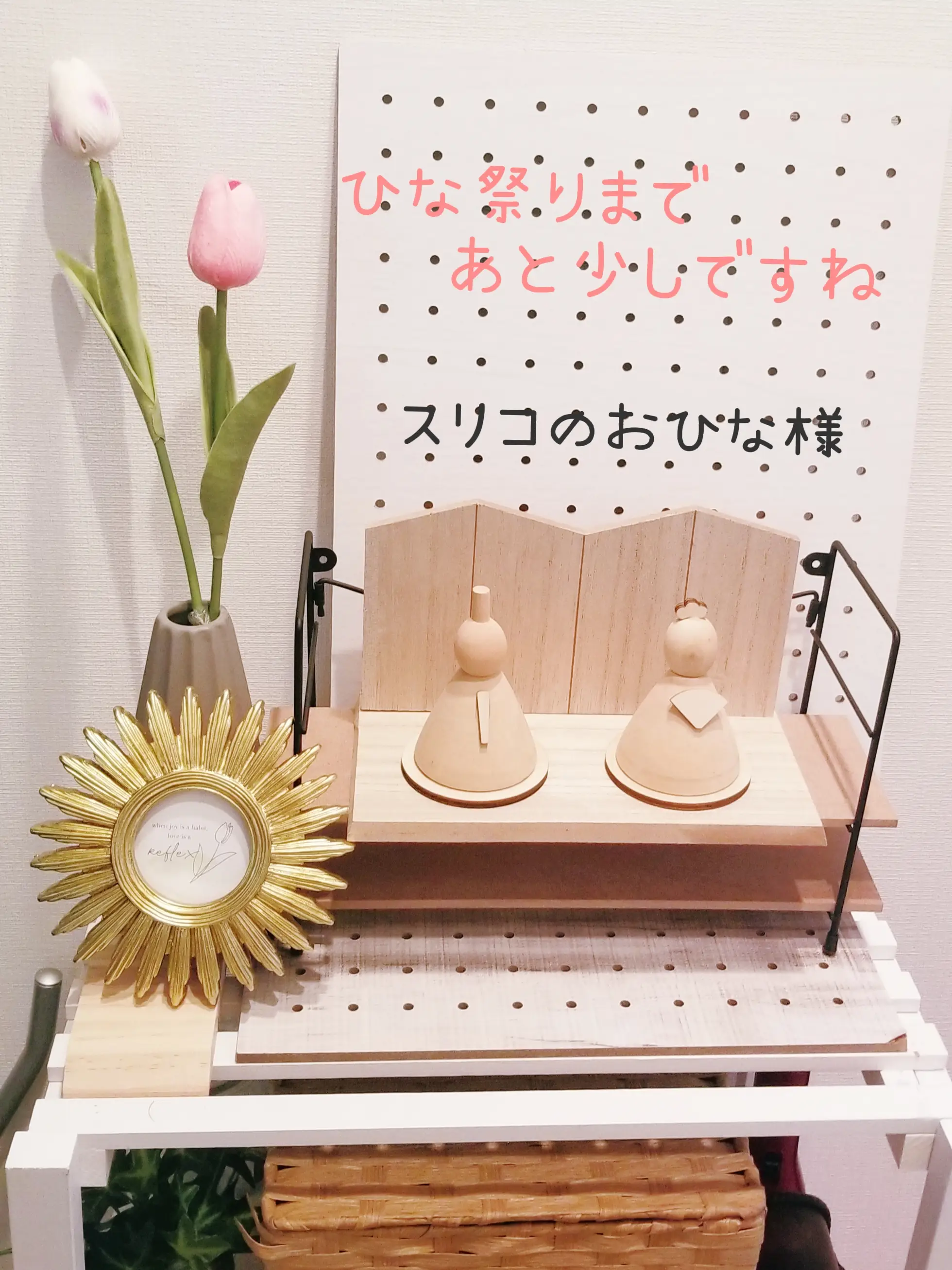 ❁*.桃の節句❁うさぎ 雛飾りアレンジ❁ハンドメイド