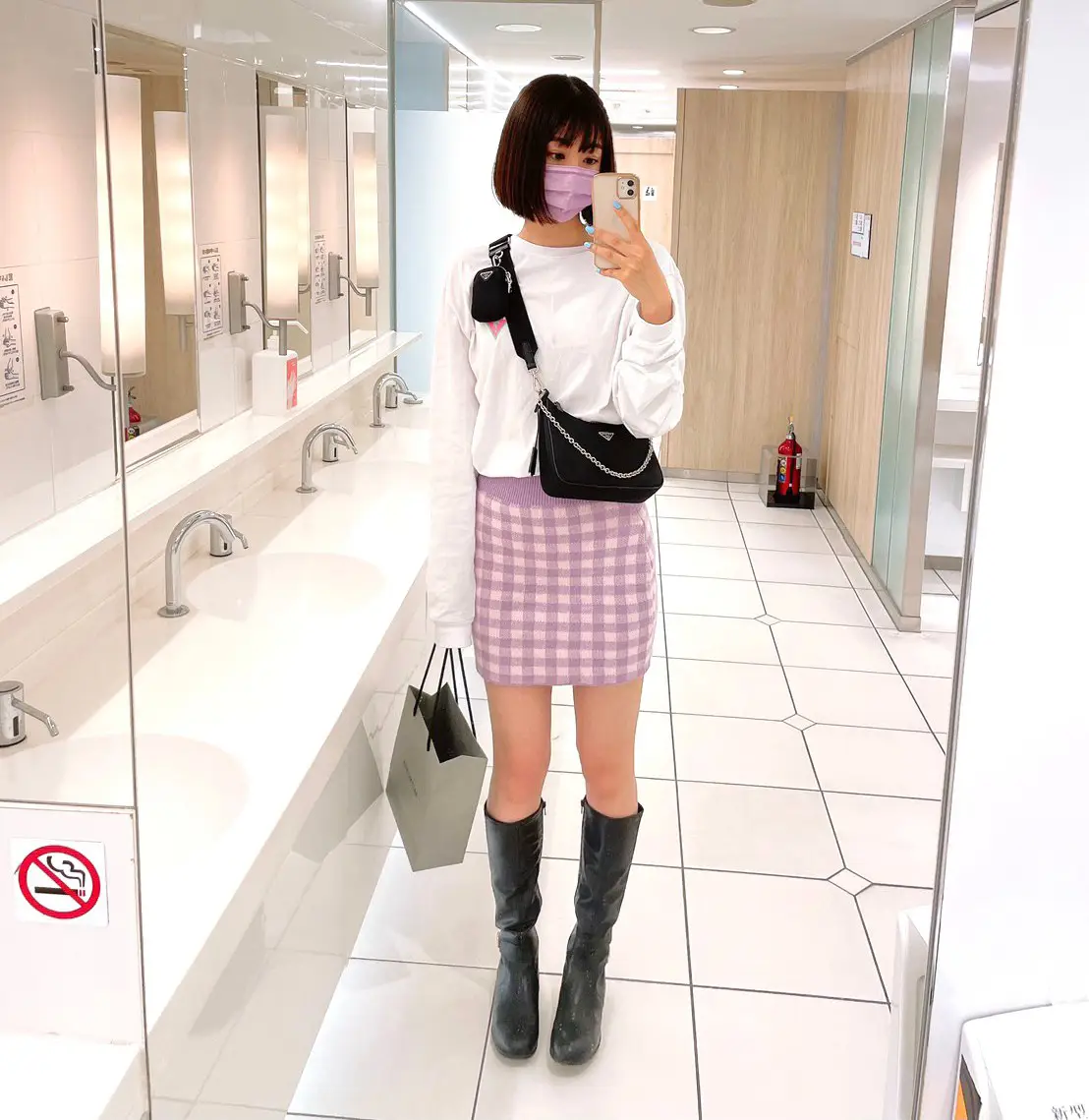 dleepytownギンガムチェックタイトスカート💜atmosロンT | risaが投稿  