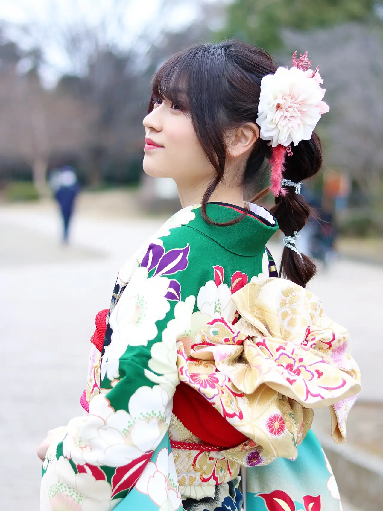 ㊗️成人/ 緑の振袖とたまねぎヘア | 𝒂𝒐 ꙳が投稿したフォトブック