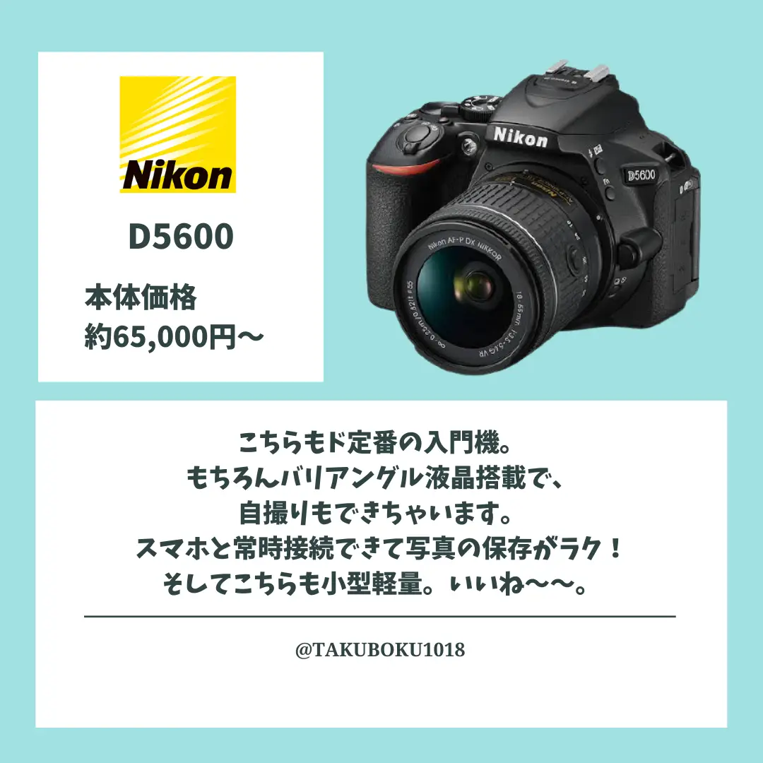 Nikon - D5600 一眼レフ　土日限定特別価格 D5600 一眼レフ 土日限定特別価格