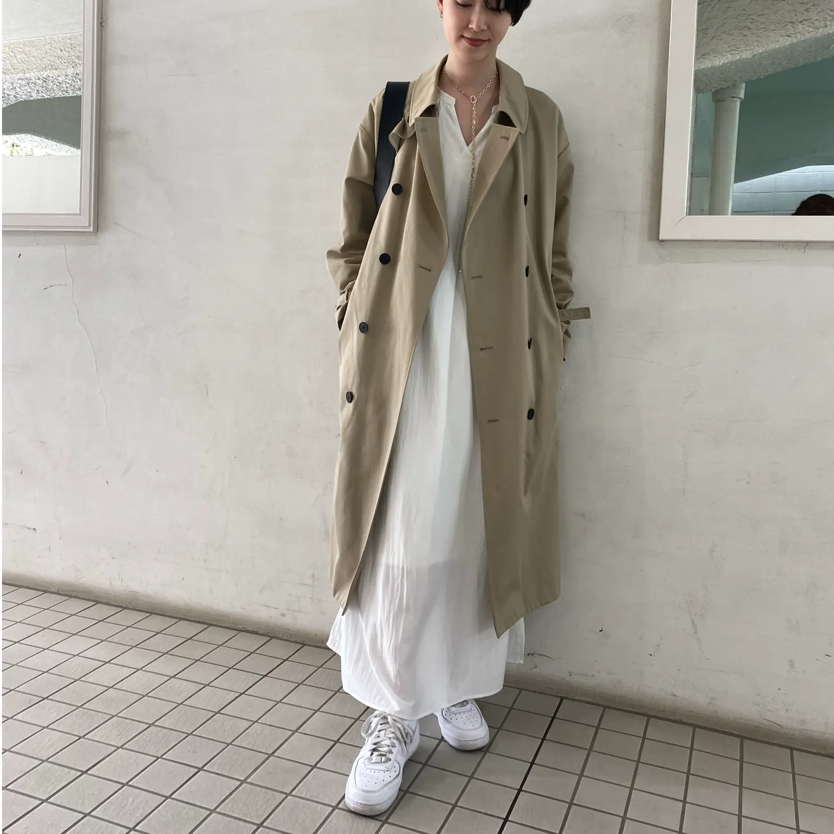 trench coat and long dress | Gallery posted by Aya_fashion