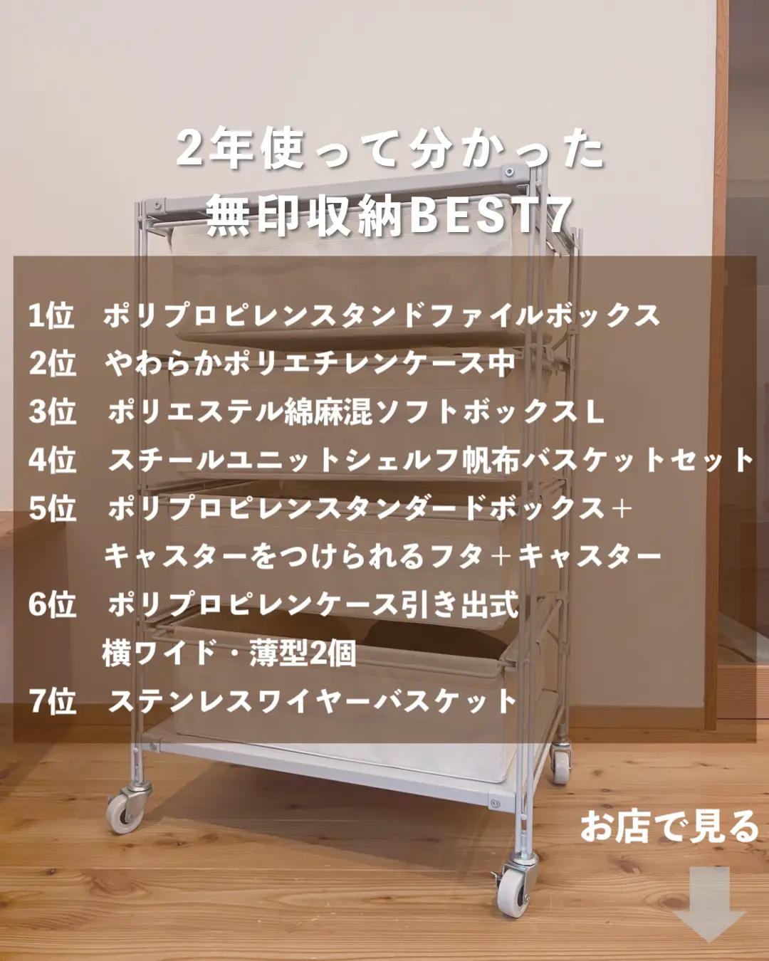 ファイルボックスフタとキャスターのセット 白い