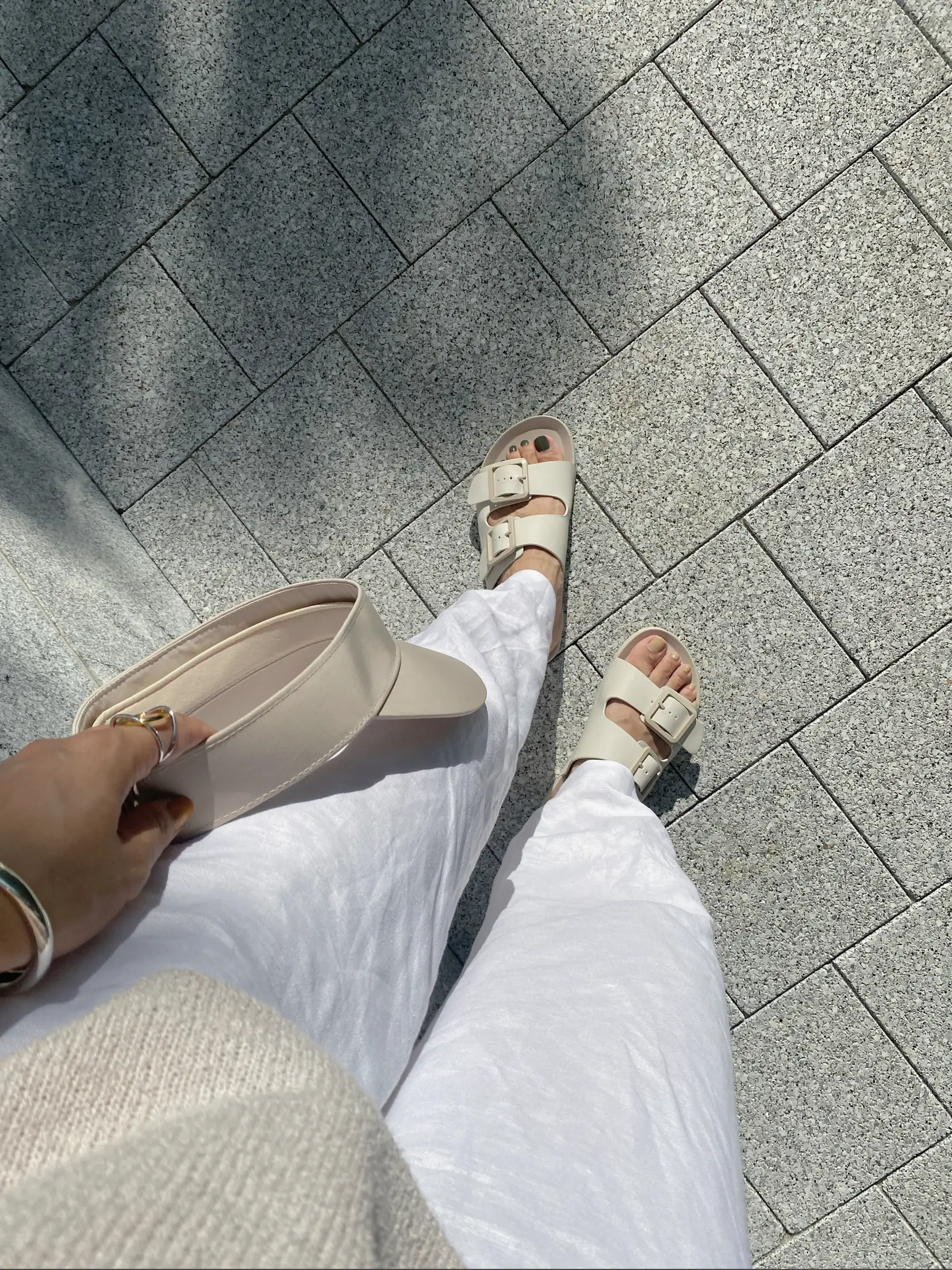 最高級】リアルクロコダイル ライトブルー ミュールサンダル Mサイズ