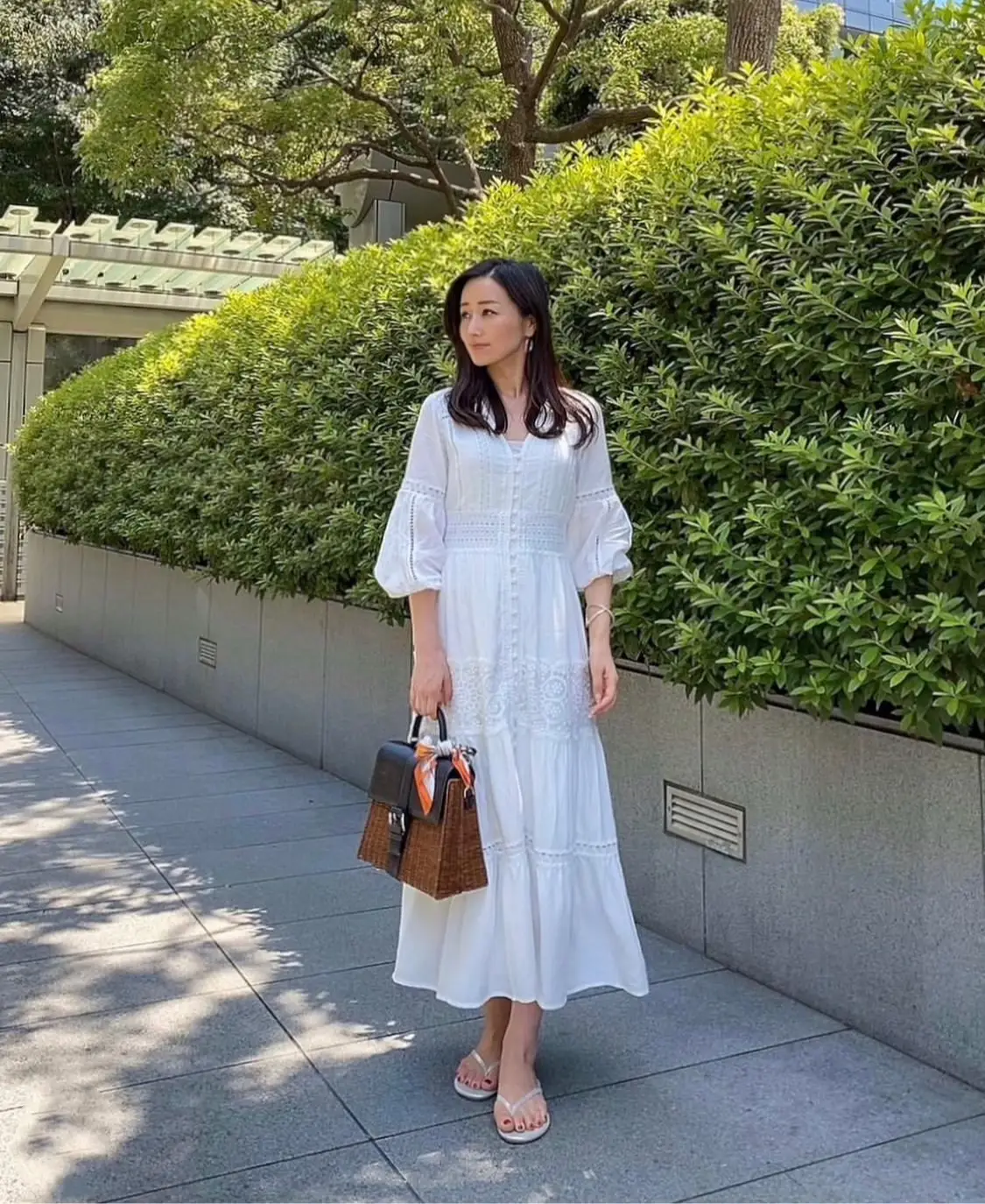 大人ファッション】夏に着たくなるホワイトワンピ | eri_t28が投稿した  