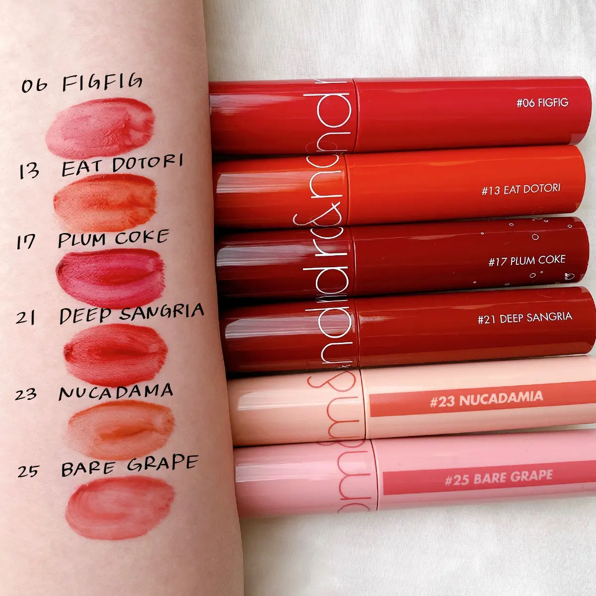  rom&nd Juicy Lasting Tint 13 EAT DOTORI, Vivid color,  Long-lasting, Lip Tint for Daily Use, K-beauty