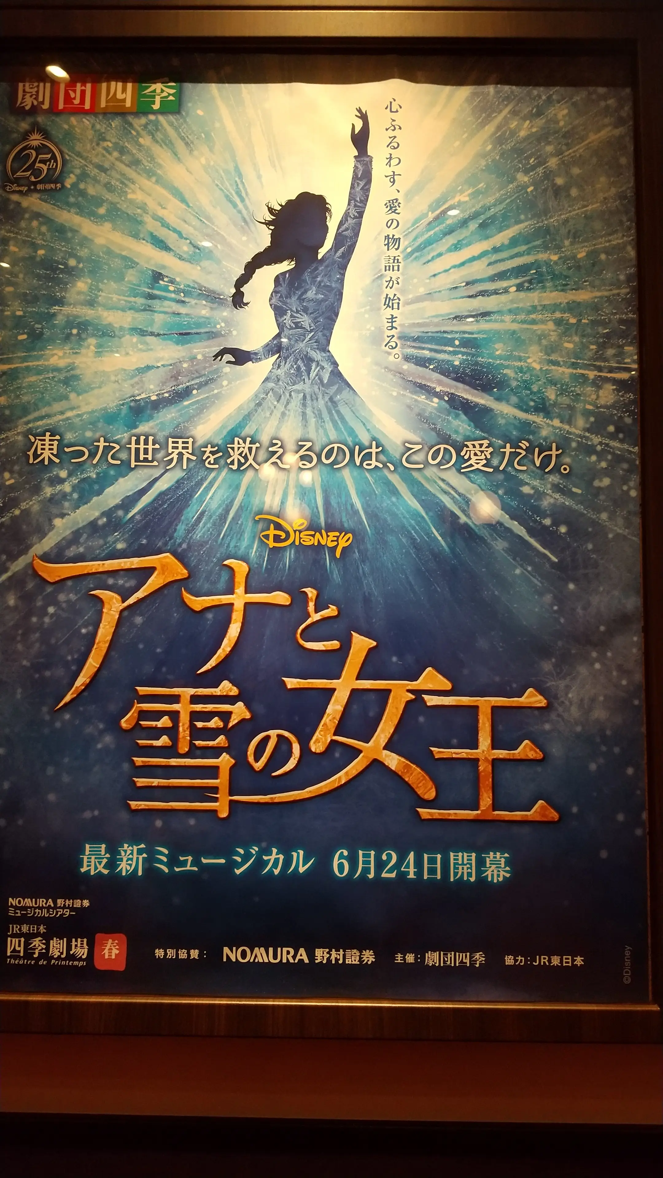 劇団四季 アナと雪の女王 3枚 6月5日（日）昼 - 演劇/