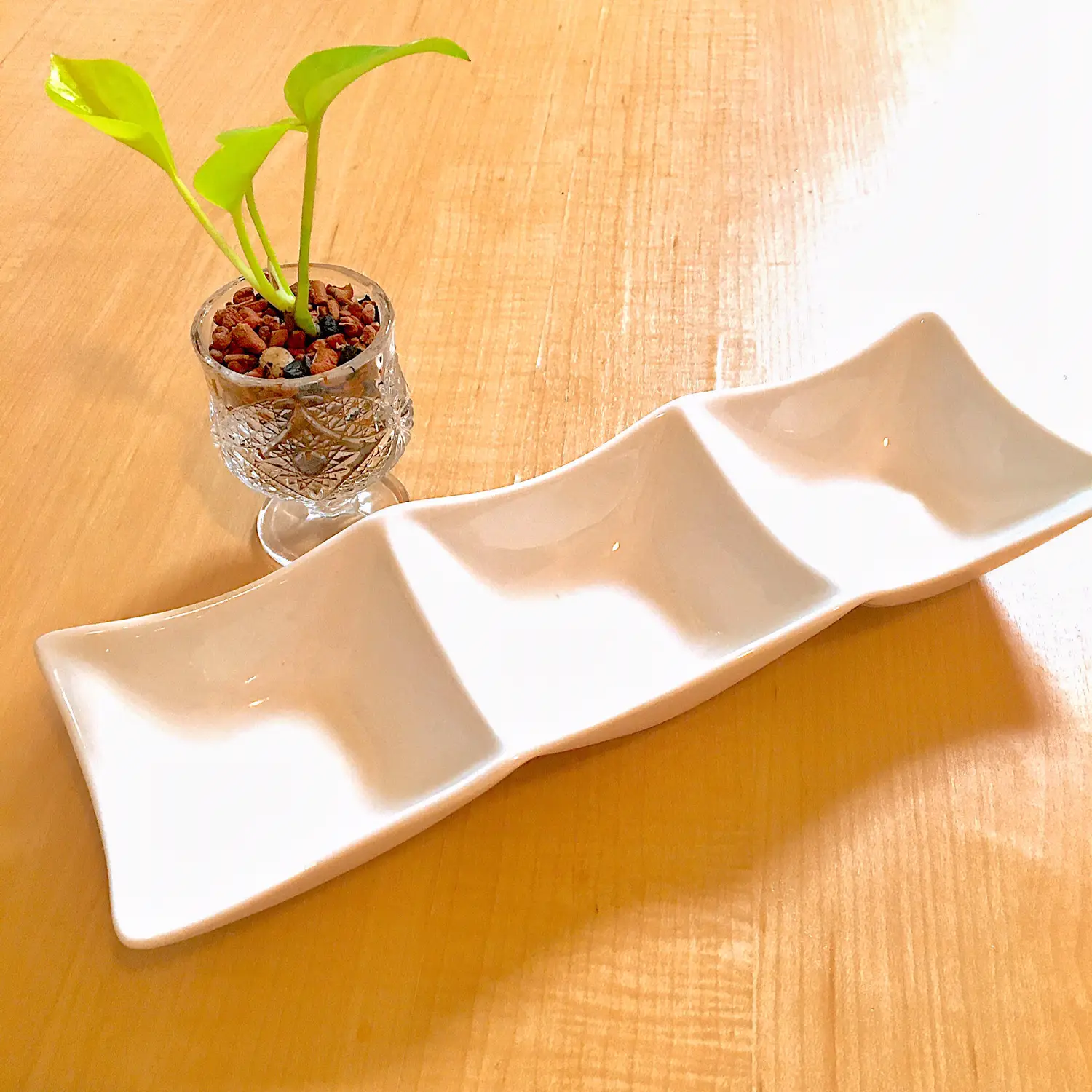 確認♡みつ仕切りプレート(白・小)