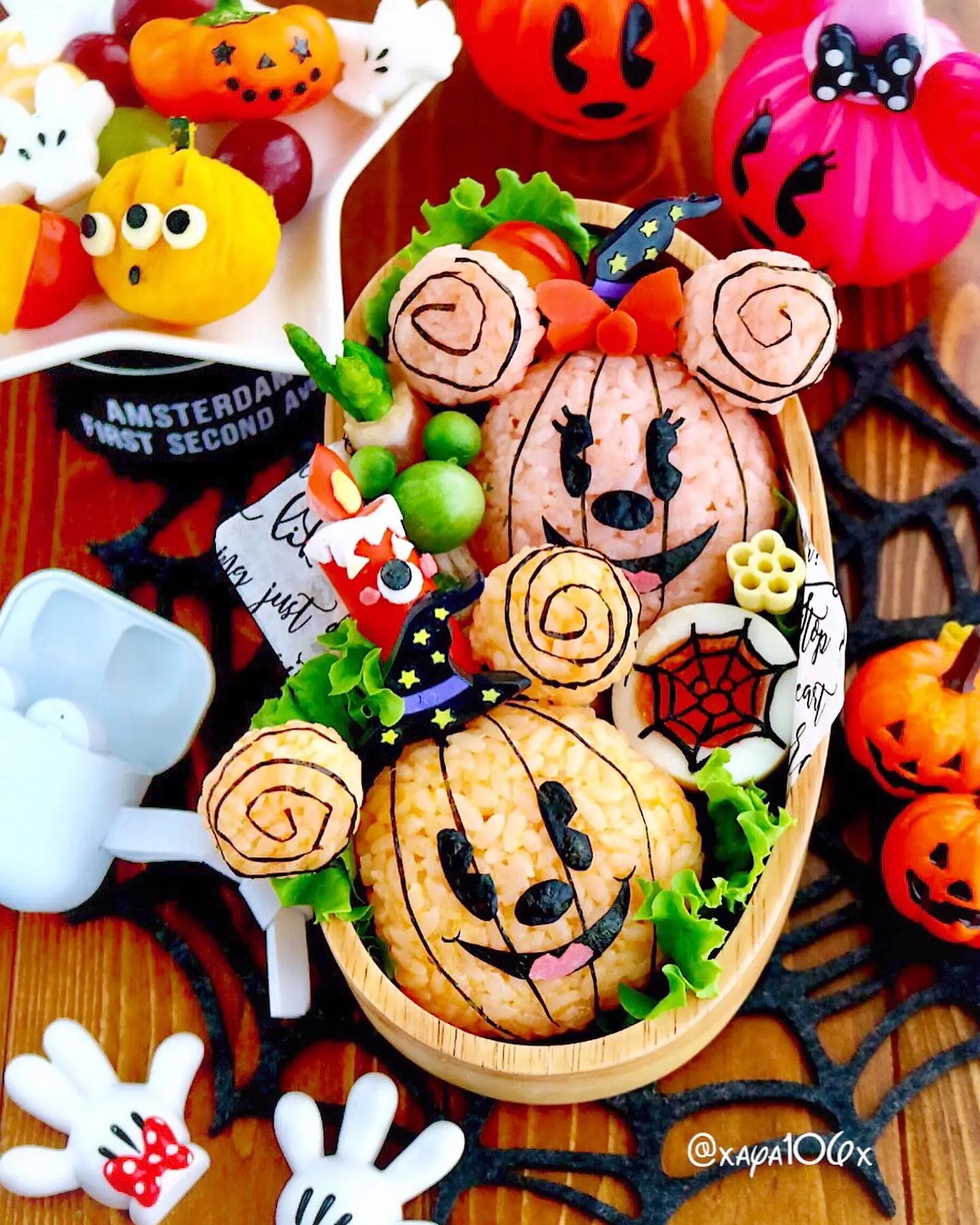 かぼちゃミッキーとかぼちゃミニーのハロウィン弁当 | あややが投稿