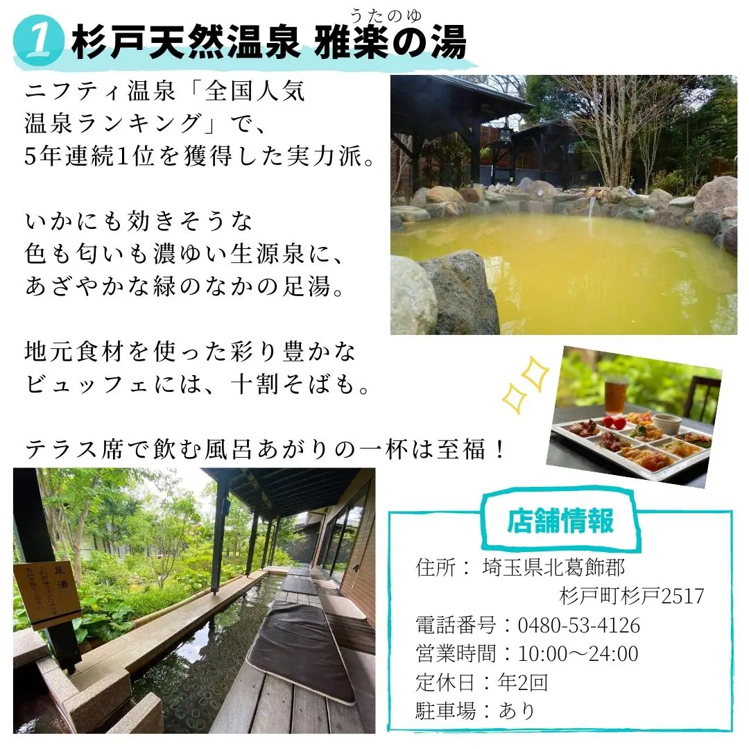 杉戸天然温泉雅楽の湯 うたの湯 スーパー銭湯 回数券 - 施設利用券