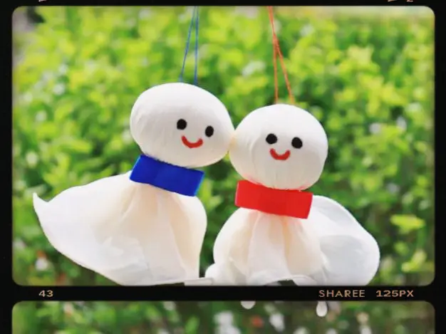 お盆はずっと雨でした☔️てるてる坊主君作って雨しのいで行きましょう 