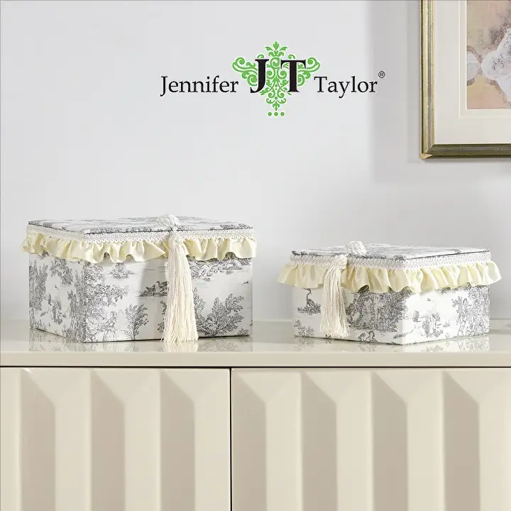 ジェニファーテイラー ボックス2個セット Toile de Jouy 33146BX