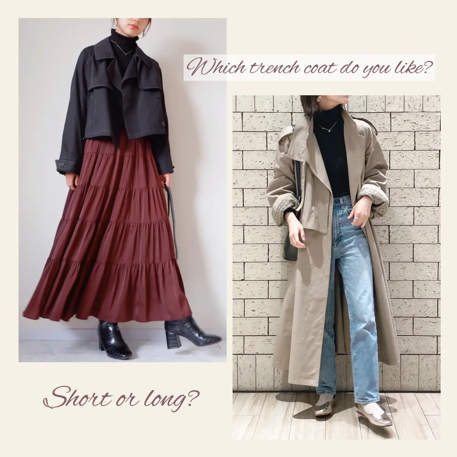 Trench coat 🧥 Short? Long?🍂☃️ | Gallery posted by aco_chi | Lemon8