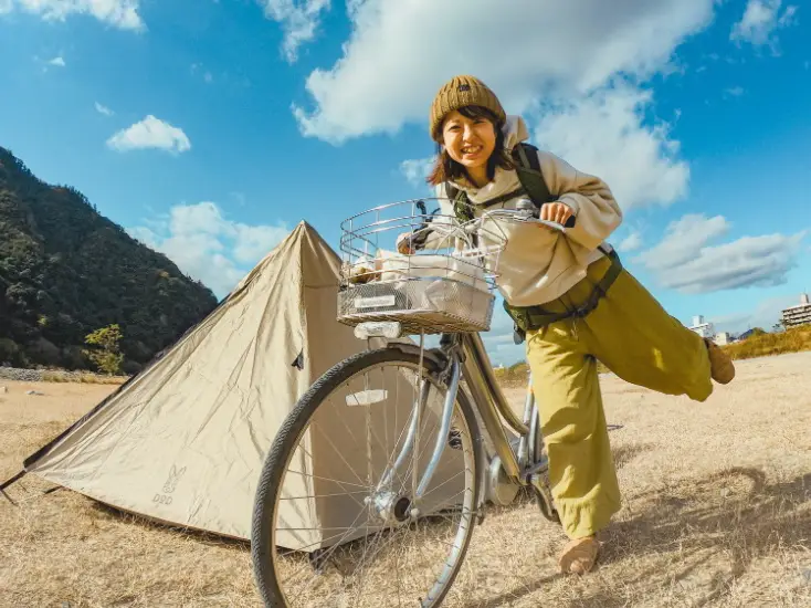 自転車で行く！気軽に日帰りキャンプ✨ | 旅キャンが投稿したフォトブック | Lemon8