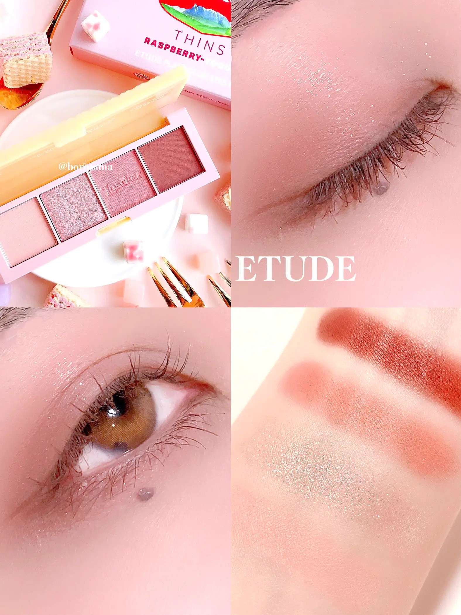 🍨最強コラボ ETUDE ローカープレイカラーアイズミニ ラズベリー