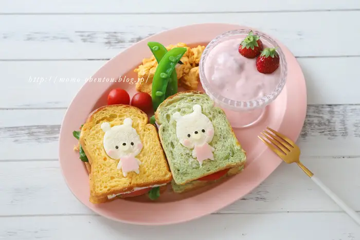 カラフルくまちゃん♡ゆめかわパンケーキ