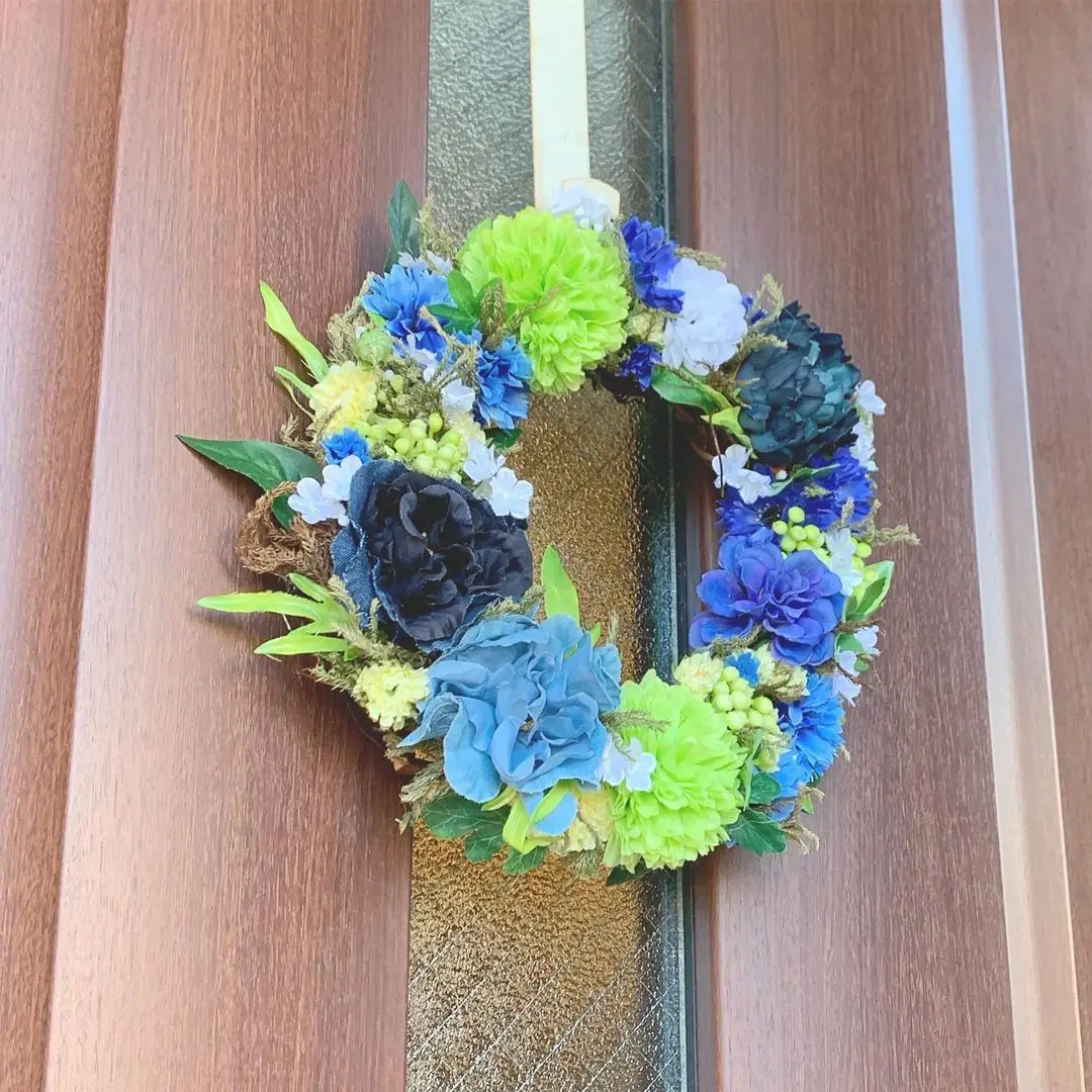 まるこめママ様 ミモザリース ハーフリース スワッグ【ご予約】5点