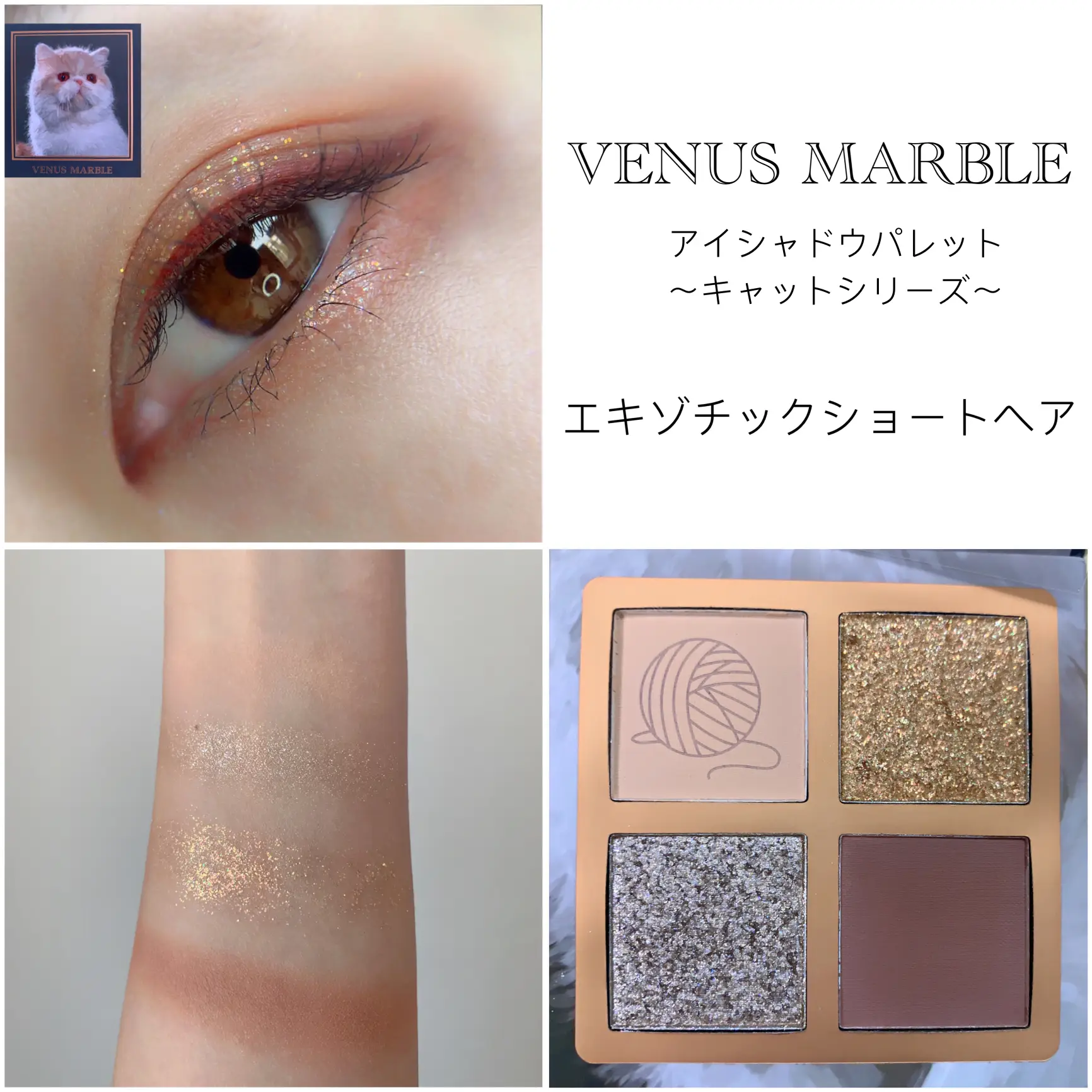 全色紹介】venusmarble 猫シリーズアイシャドウ | natu-なつ-が投稿