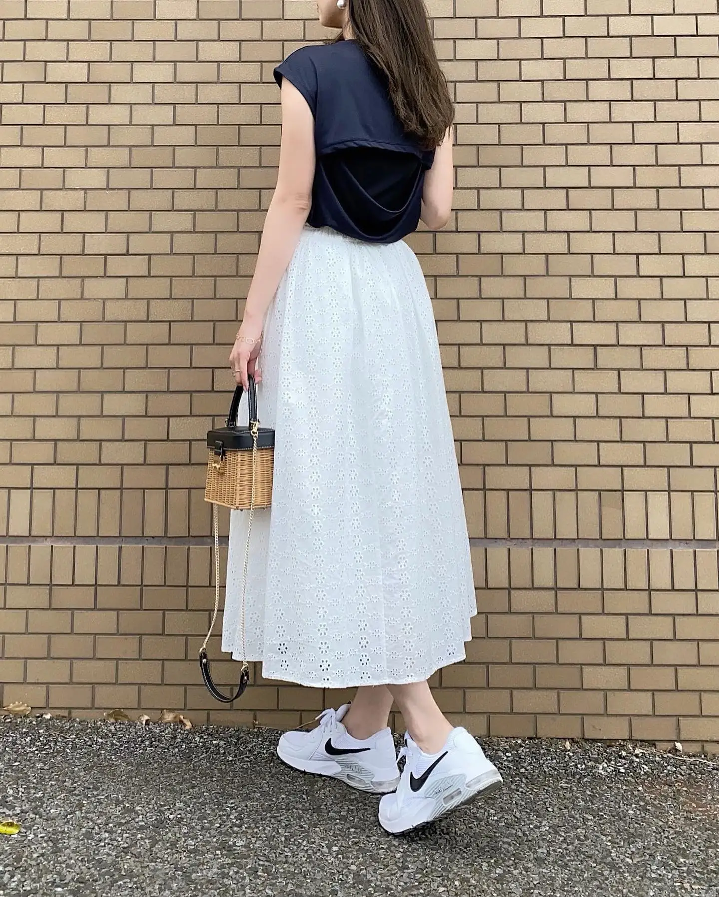 4シーズン春コーデ美品バナナリパブリックサテンタッチシャイニー 