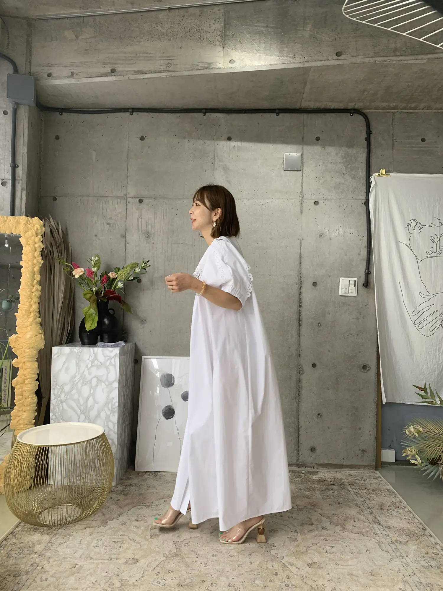 爽やか！ホワイトピンタックワンピース | maki4512が投稿したフォト  