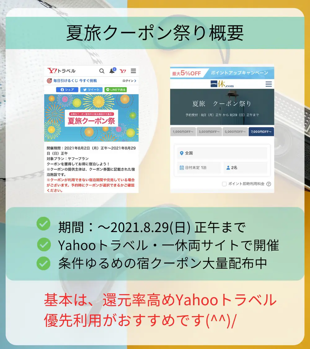 Yahooトラベル夏旅クーポン祭りが激アツ！ | hanahana_tripが投稿したフォトブック | Lemon8