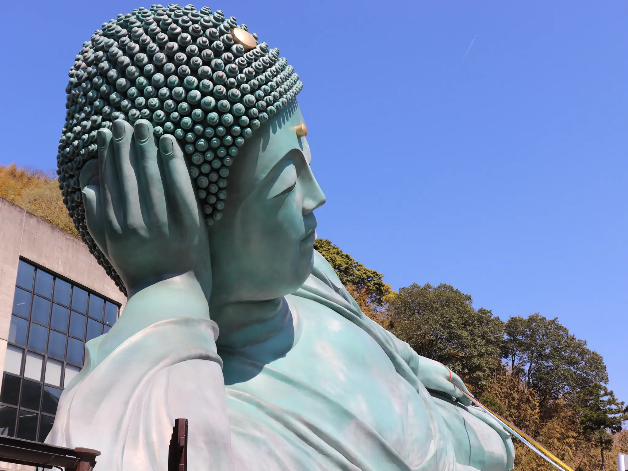 ブロンズ製世界一の釈迦涅槃像様😪福岡県 南蔵院